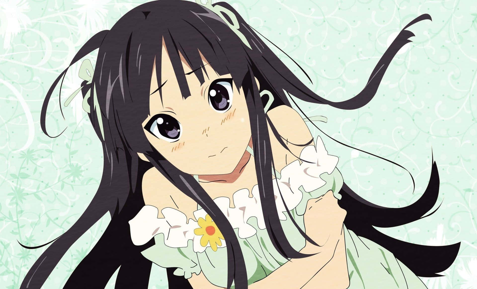 Mio Akiyama, bass guitar, long black hair, HD Desktop Wallpaper