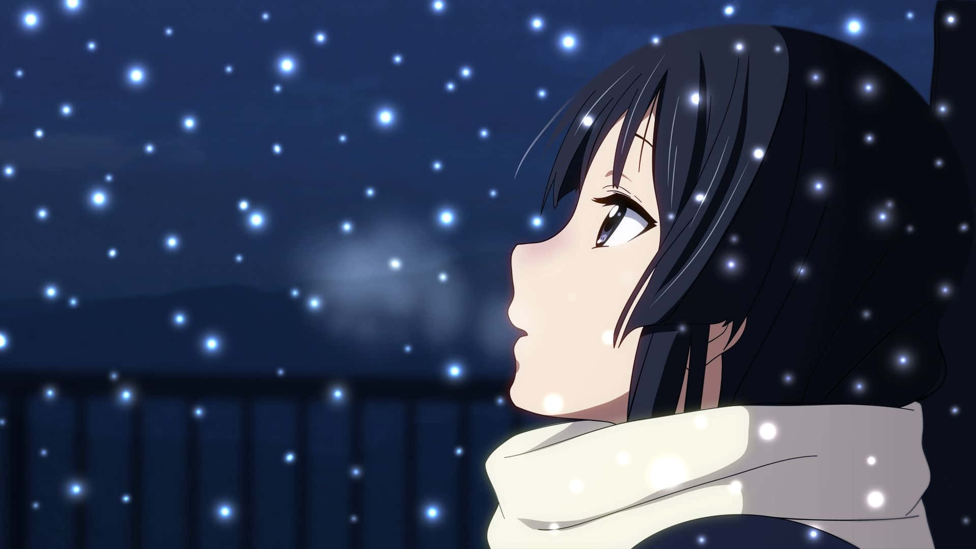 Mio Akiyama, K-On!, white scarf, Full HD Desktop Wallpaper