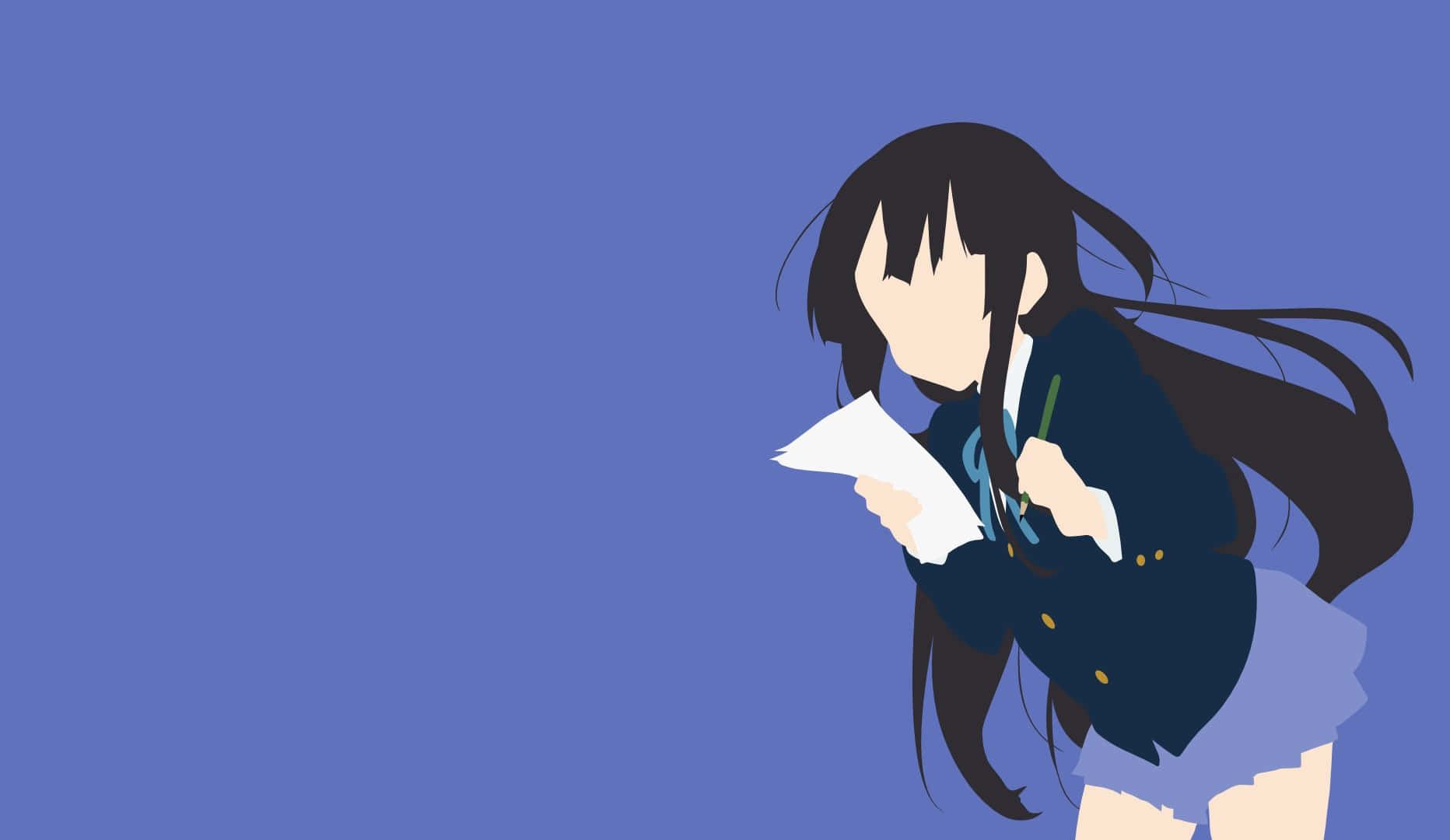 Mio Akiyama, K-On!, long black hair, HD Desktop Wallpaper