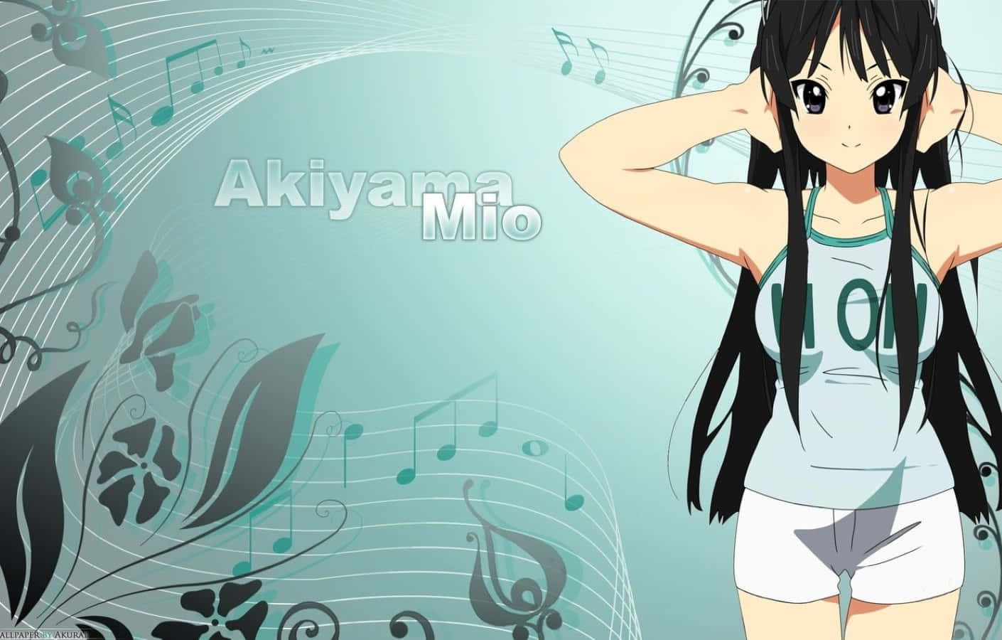 Mio Akiyama, bass guitar, long black hair, HD Desktop Wallpaper