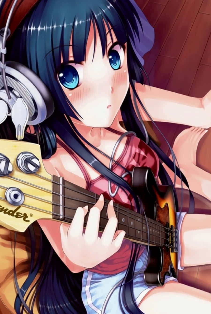 Mio Akiyama, K-On!, bass guitar, HD Phone Wallpaper