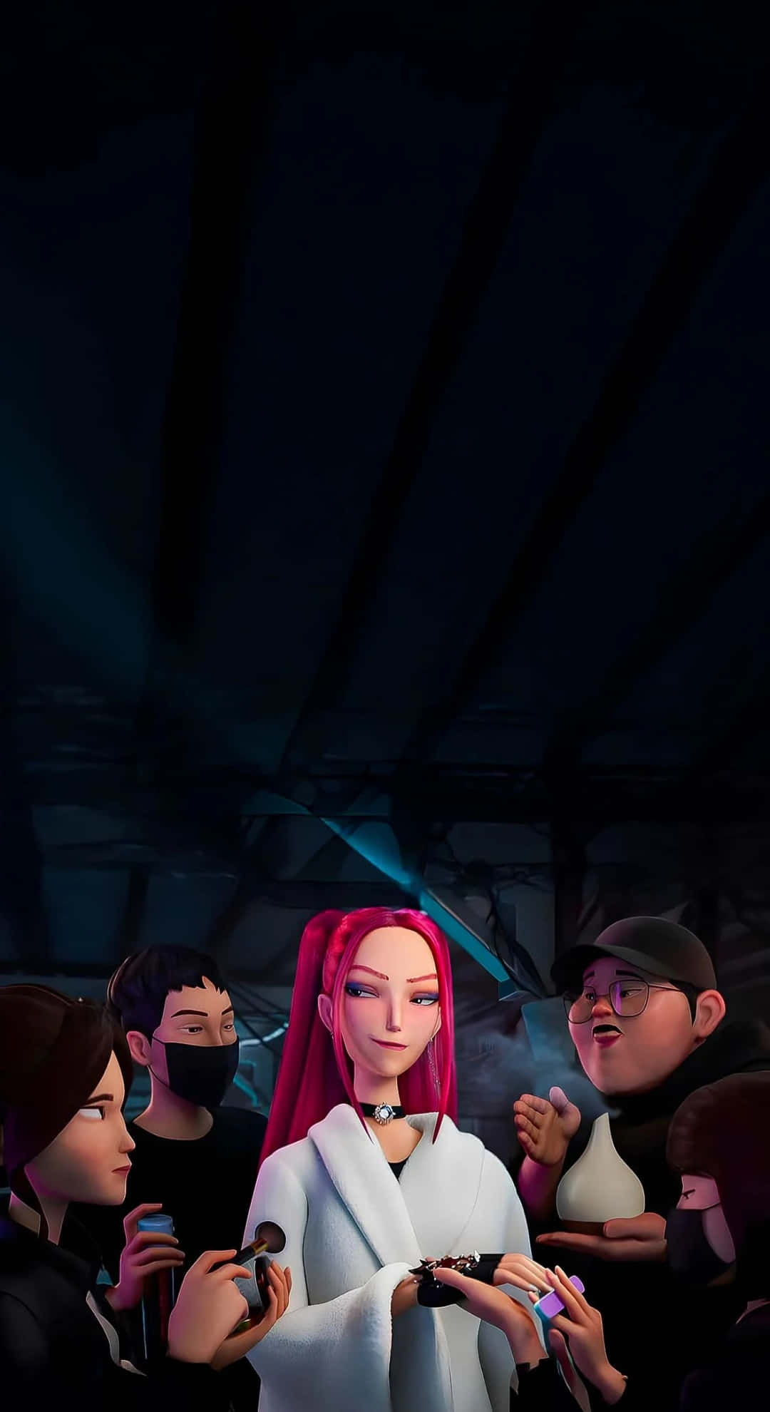 Mira Kpop Demon Hunters, red-haired animated woman, white robe, Full HD Phone Wallpaper