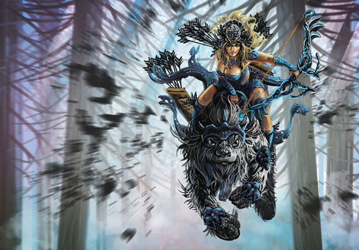 Mirana, sacred Sabrecat, enchanted forest, SD Desktop Wallpaper