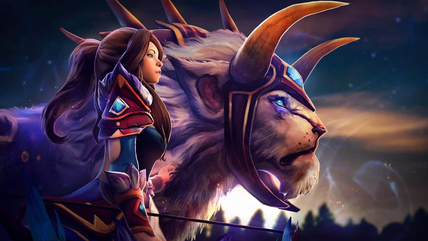 Mirana, mystic, moonlit forest, HD Desktop Wallpaper