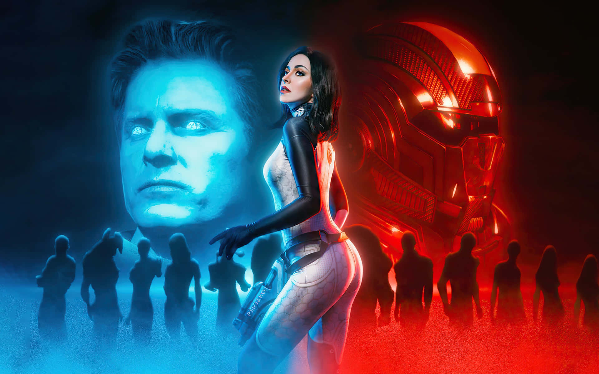 Miranda Lawson, futuristic woman, sleek suit, Full HD Desktop Wallpaper