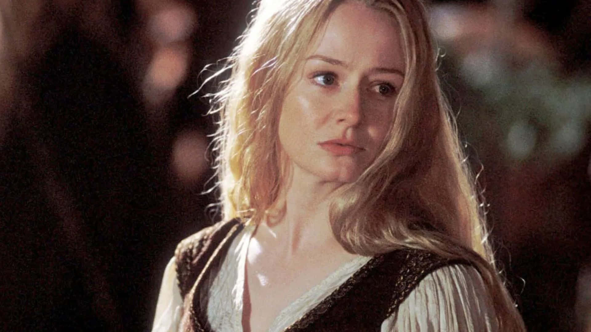 Miranda Otto, medieval portrait, long blonde hair, Full HD Desktop Wallpaper