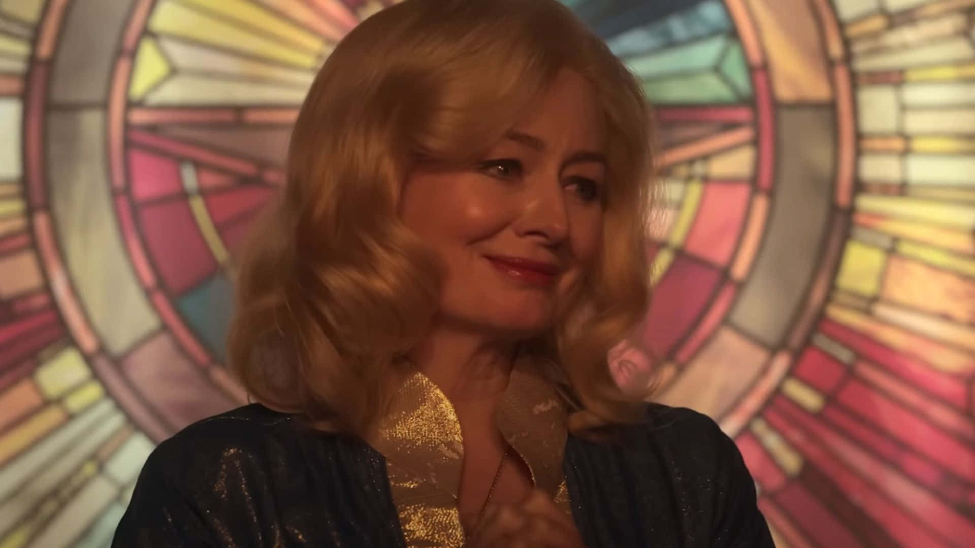 Miranda Otto, stained glass window, blonde hair, Full HD Desktop Wallpaper
