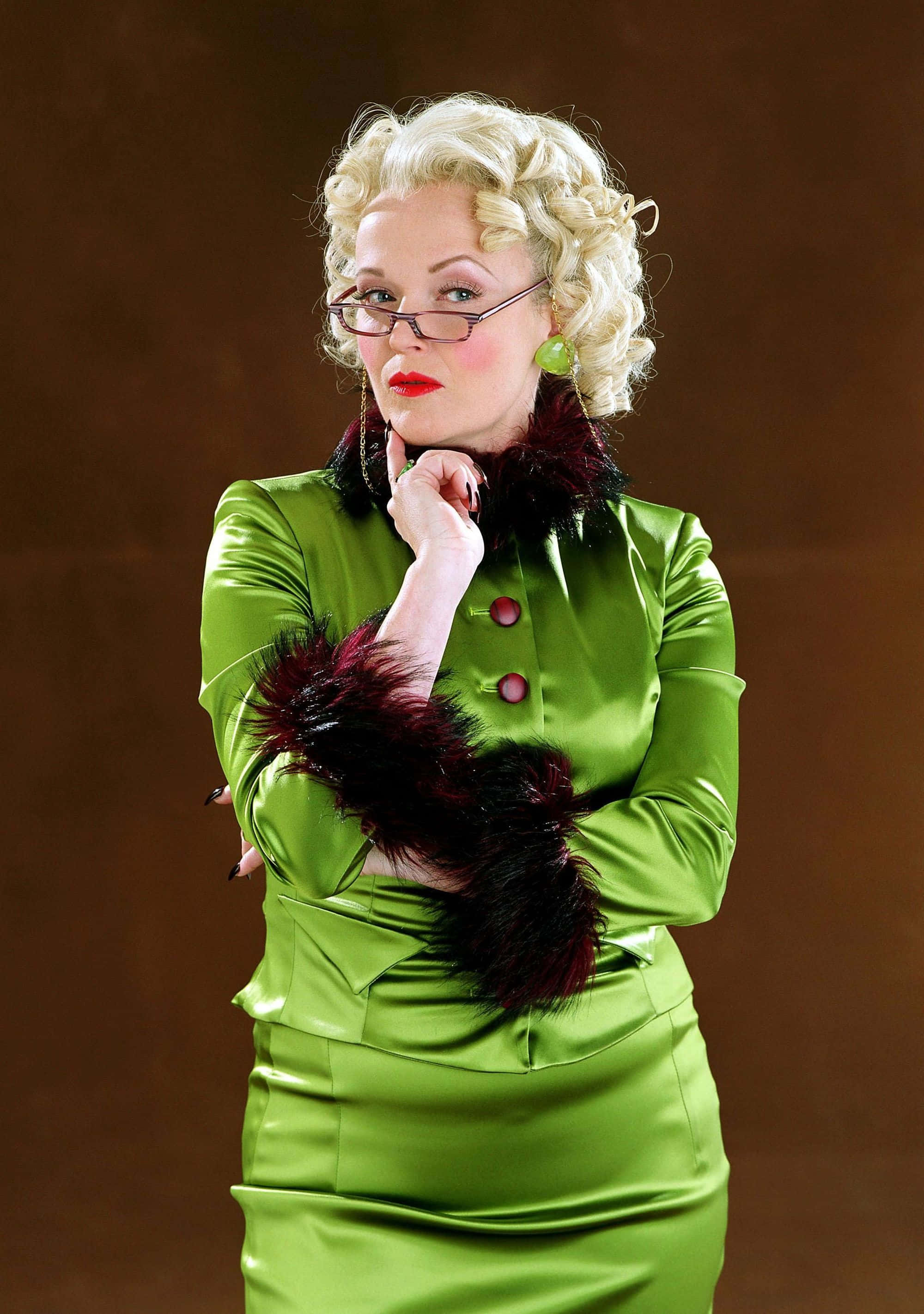 Miranda Richardson, blonde curls, glasses, 2K Phone Wallpaper