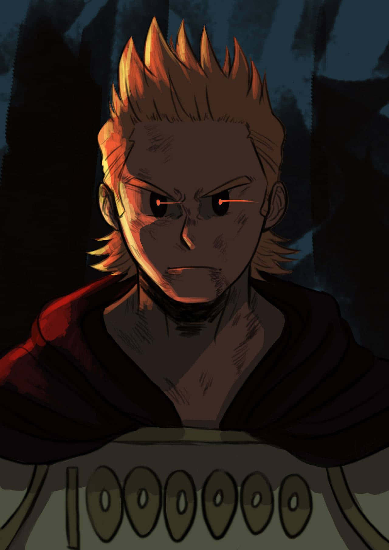 Mirio Togata, spiky blonde hair, glowing red eyes, HD Phone Wallpaper