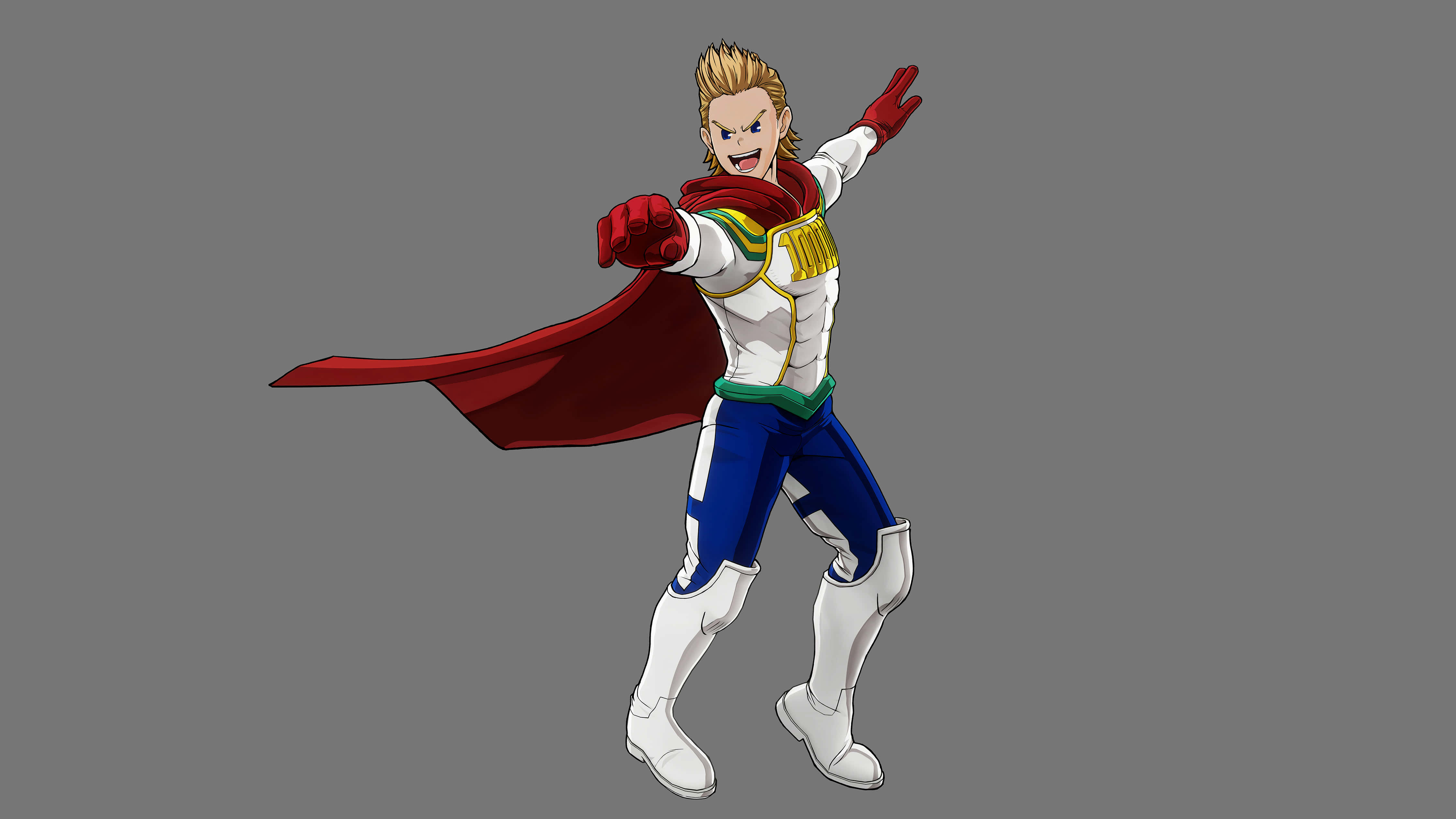 Mirio Togata, blonde hair, red cape, 4K Desktop Wallpaper
