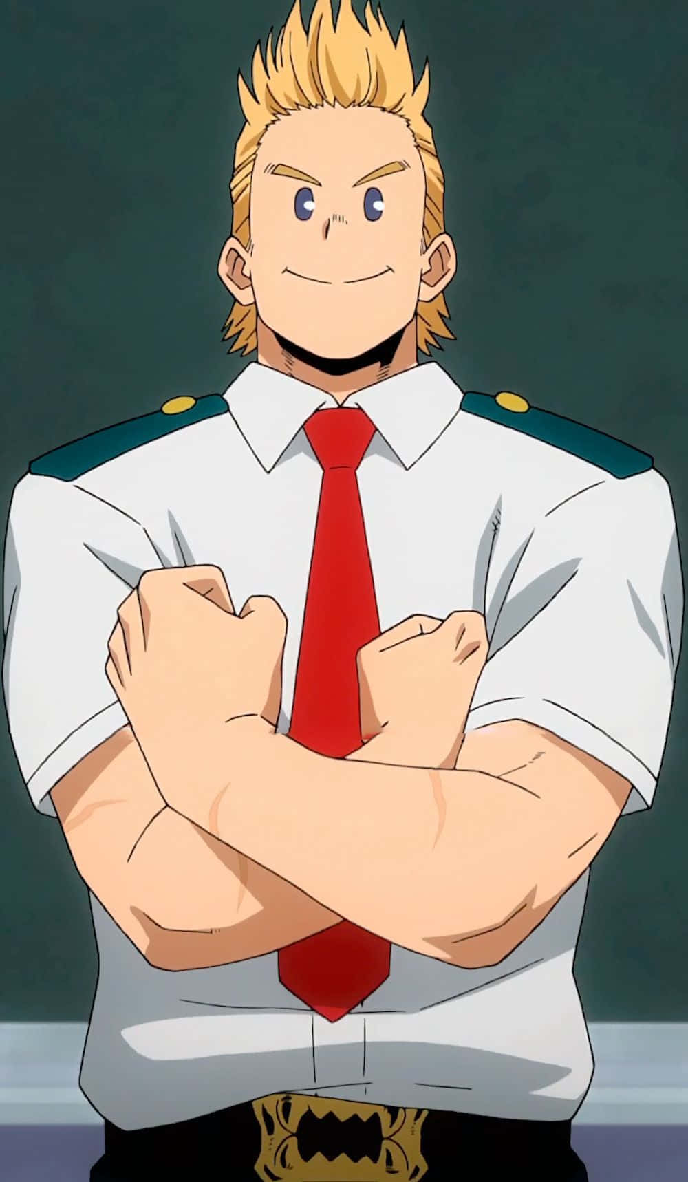 Mirio Togata, spiky blonde hair, white uniform, HD Phone Wallpaper