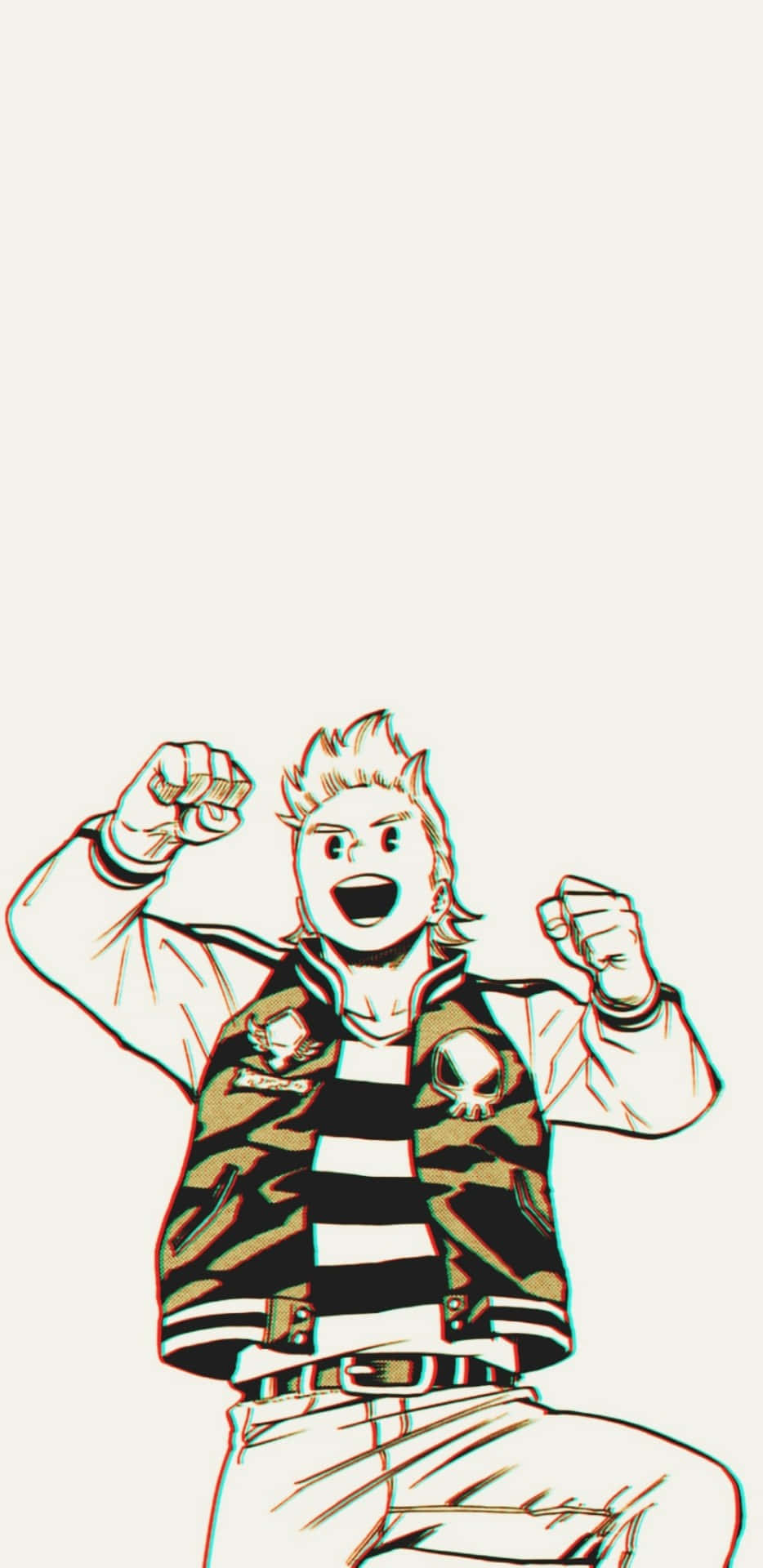 Mirio Togata, camouflage jacket, striped shirt, Full HD Phone Wallpaper