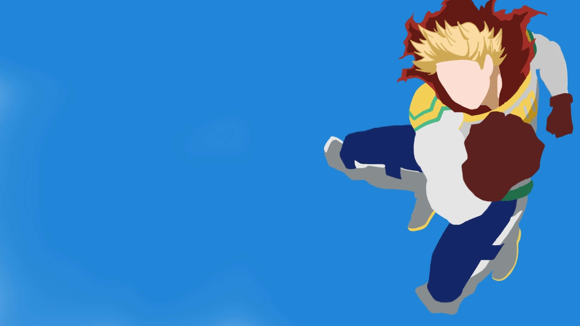 Mirio Togata, spiky blonde hair, red aura, Full HD Desktop Wallpaper
