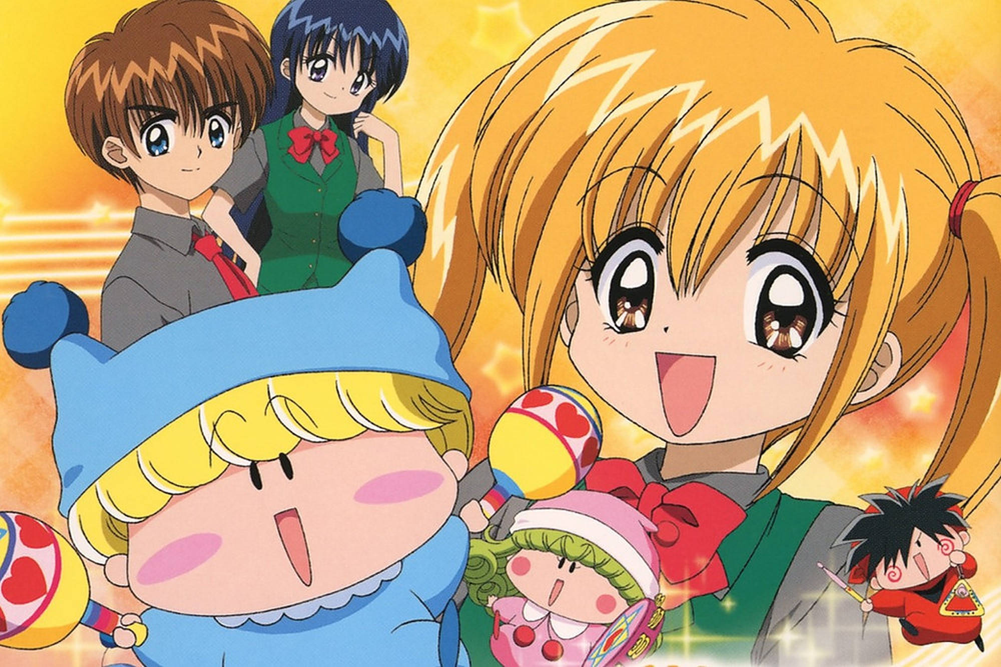 Mirmo De Pon, anime, cheerful characters, Full HD Desktop Wallpaper