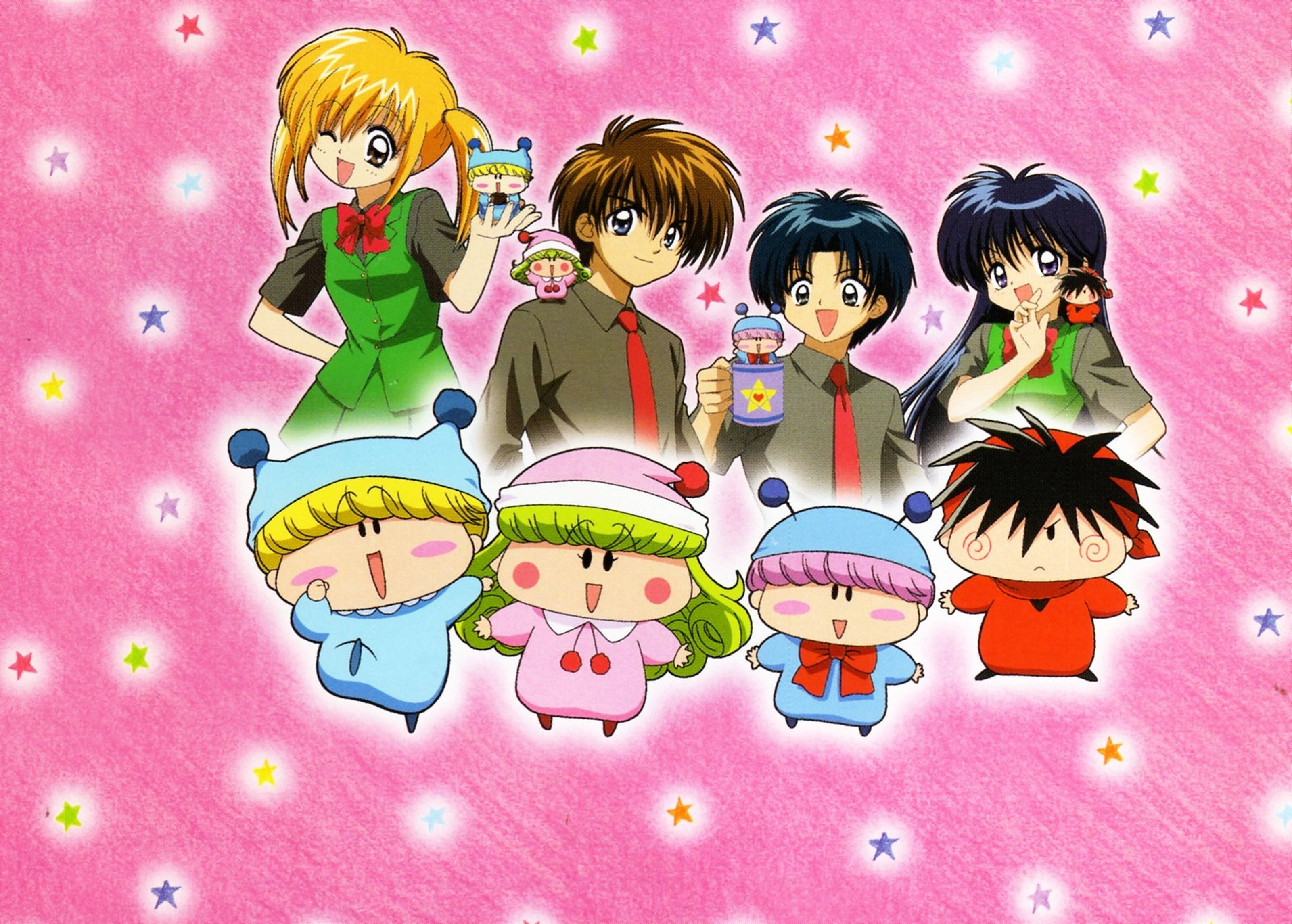 Mirmo De Pon, Pretty Pink, sparkling pink background, 2K Desktop Wallpaper