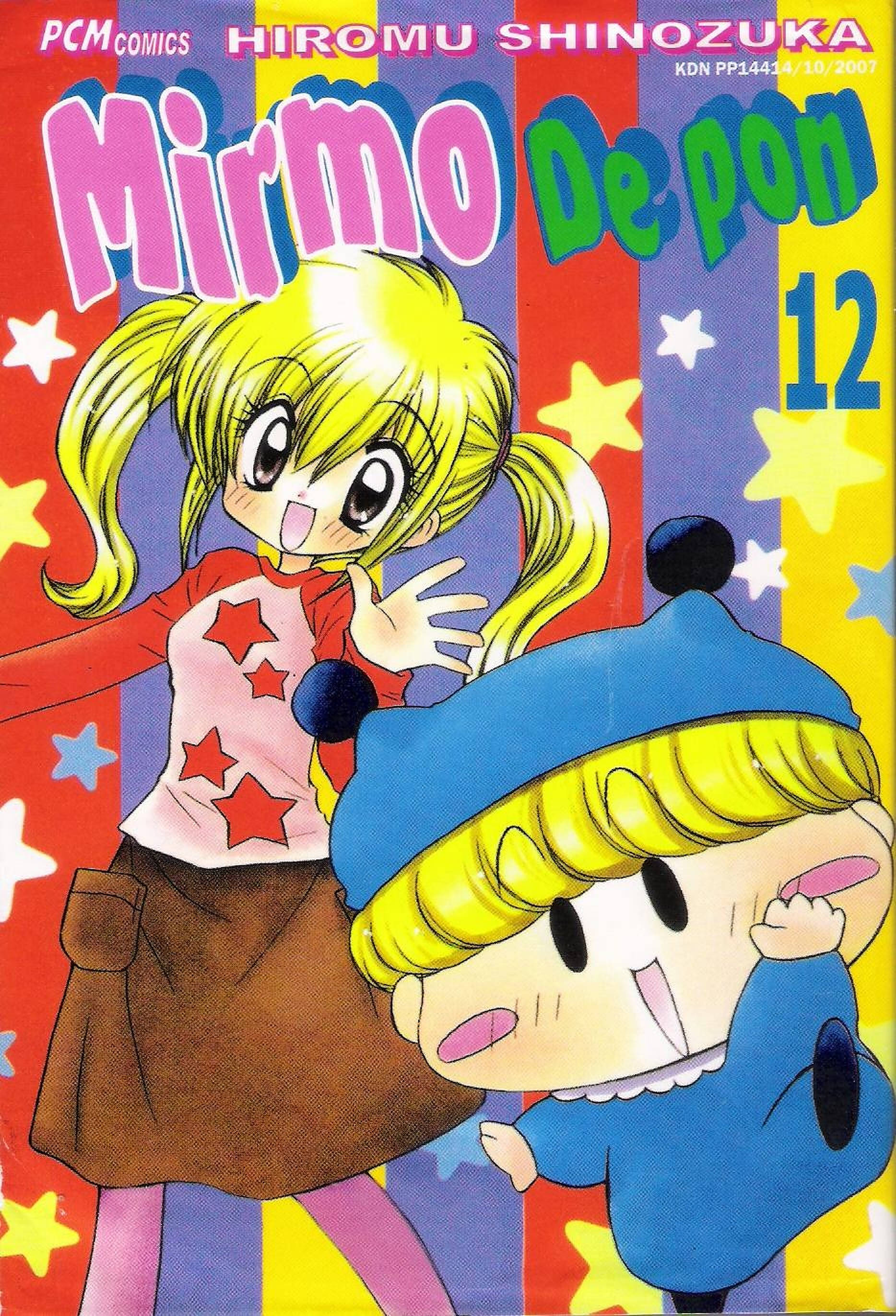 Mirmo De Pon, manga cover, blonde pigtails, 2K Phone Wallpaper