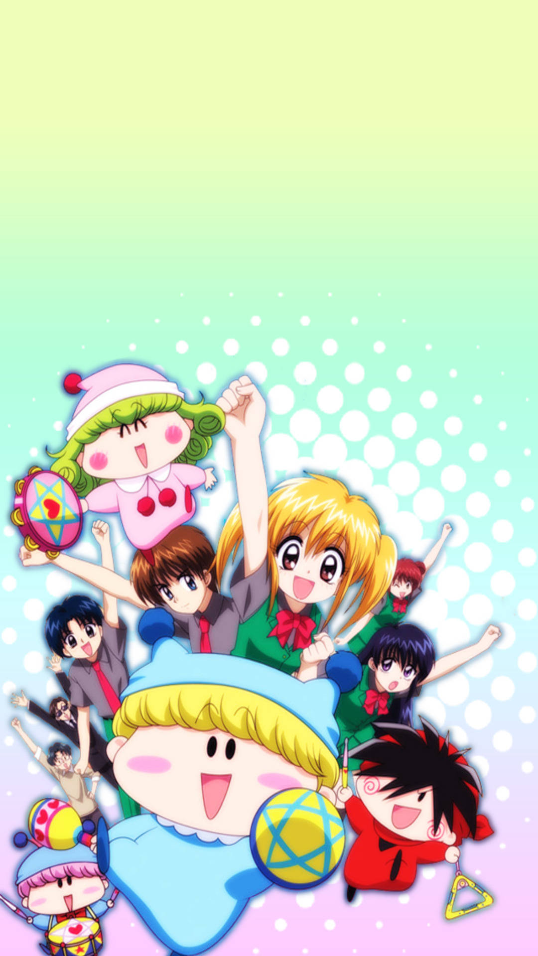 Mirmo De Pon, pastel, gradient background, Full HD Phone Wallpaper