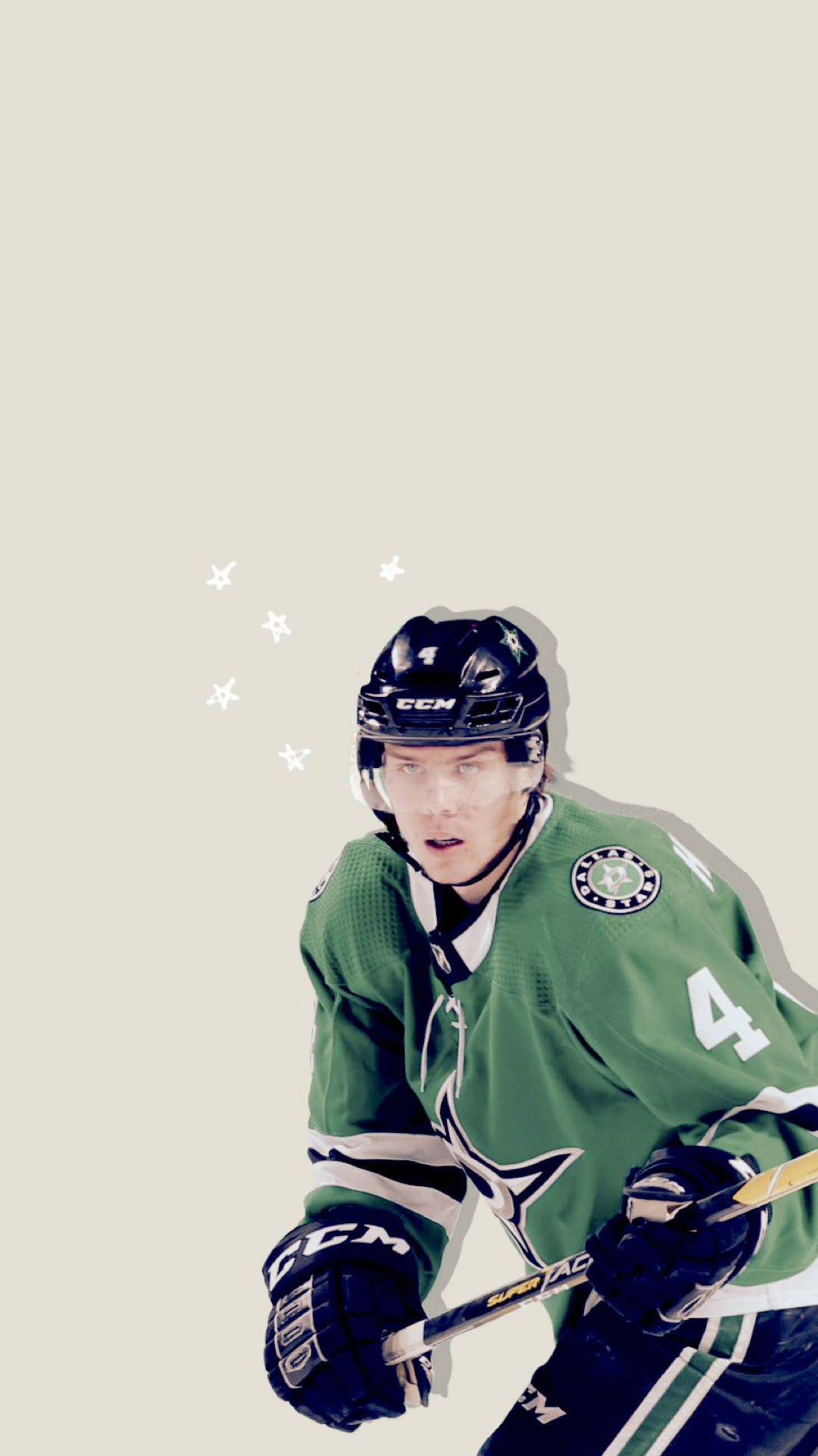 Miro Heiskanen, green jersey, number four, Full HD Phone Wallpaper