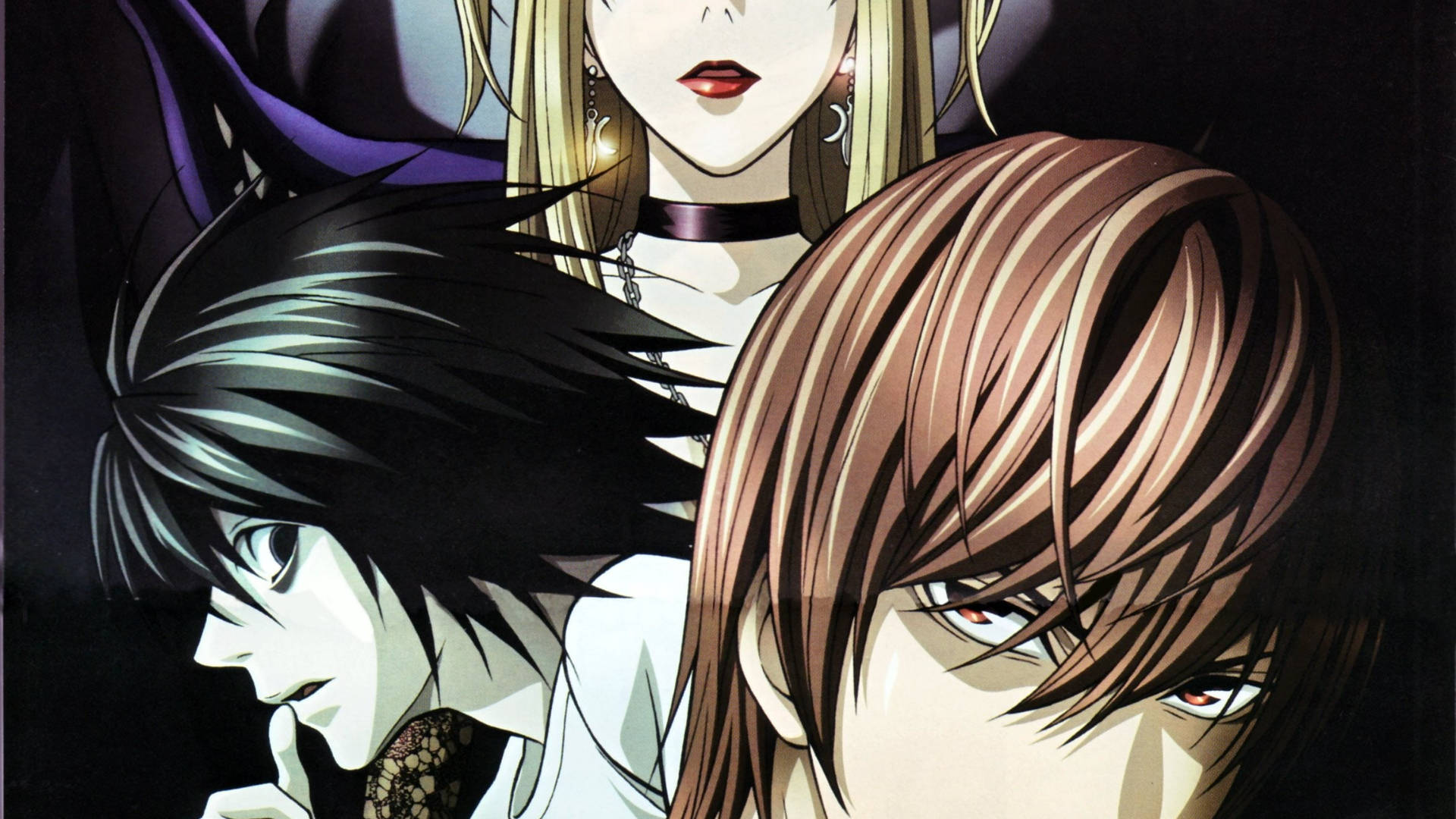 Misa Amane, anime characters, intense expressions, Full HD Desktop Wallpaper