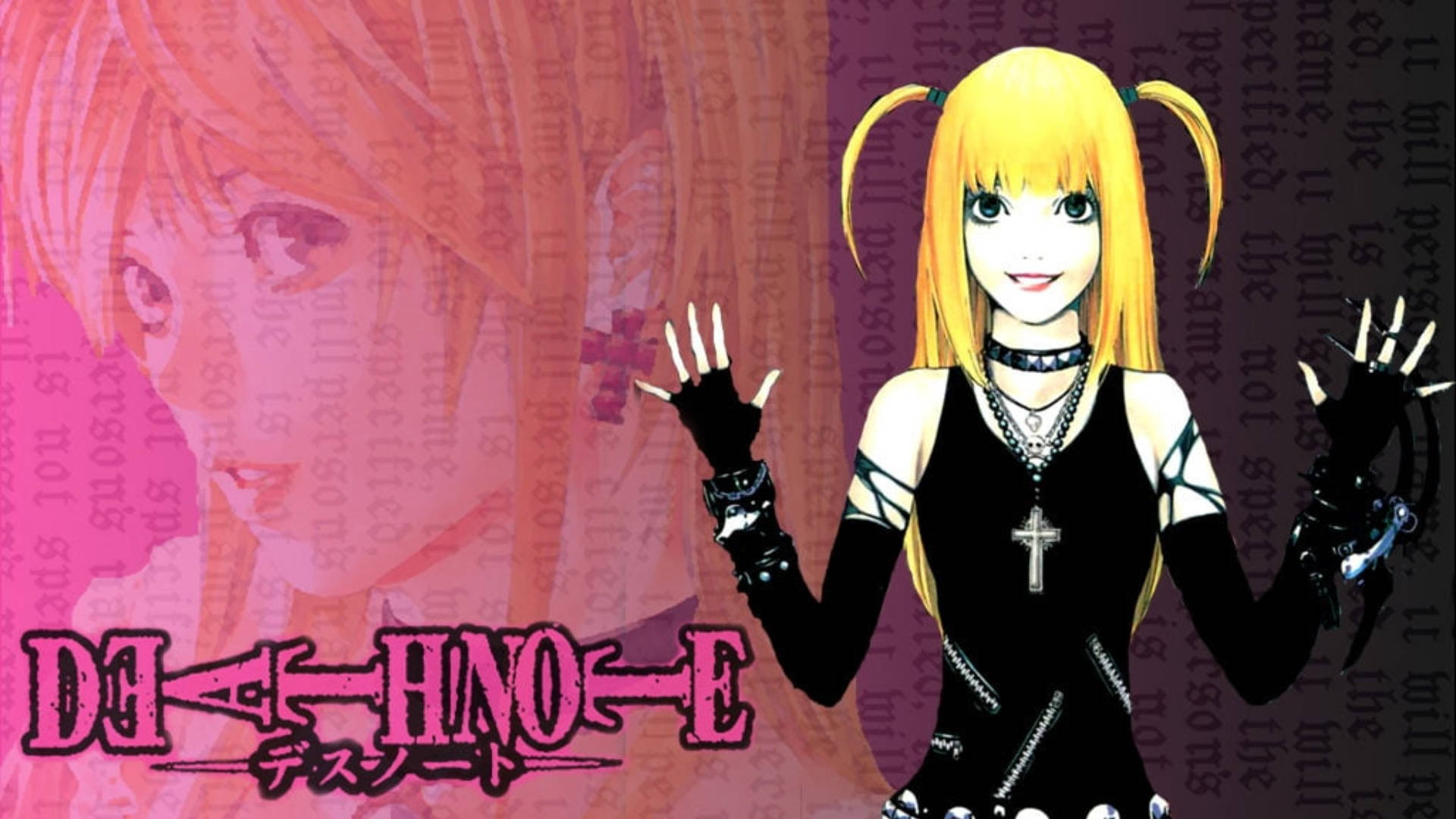 Misa Amane, manga version, blonde pigtails, Full HD Desktop Wallpaper