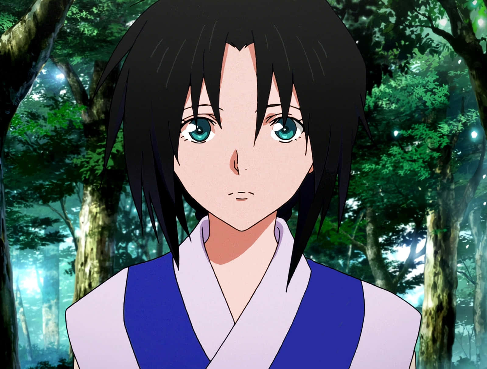 Misao Makimachi, anime forest, black hair, HD Desktop Wallpaper