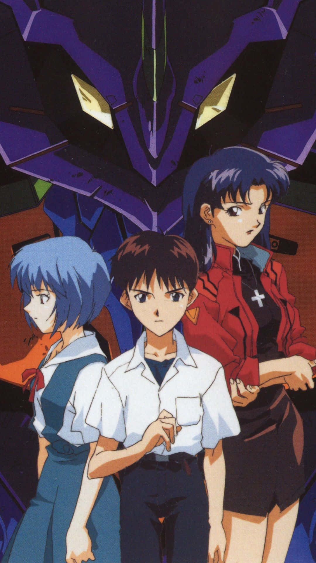 Misato Katsuragi, 1080 x 1920 wallpaper, purple mecha, Full HD Phone Wallpaper