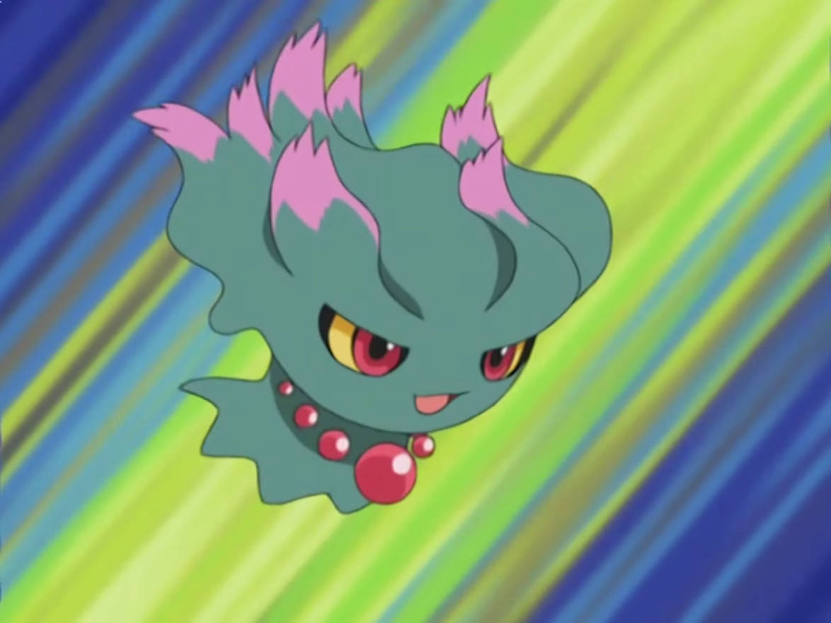 Misdreavus, anime, green dragon-like, SD Desktop Wallpaper