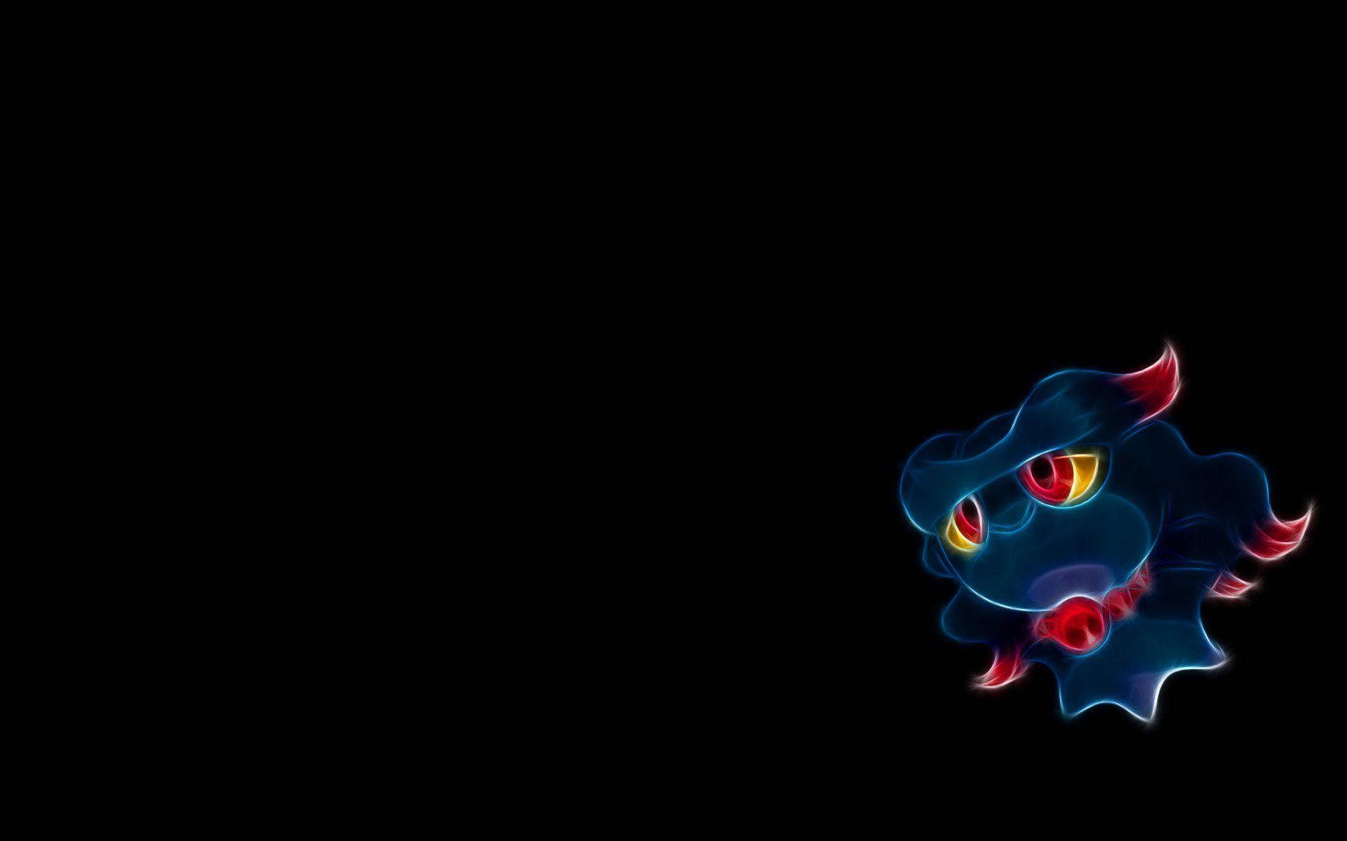 Misdreavus, glowing blue, glowing red, Full HD Desktop Wallpaper