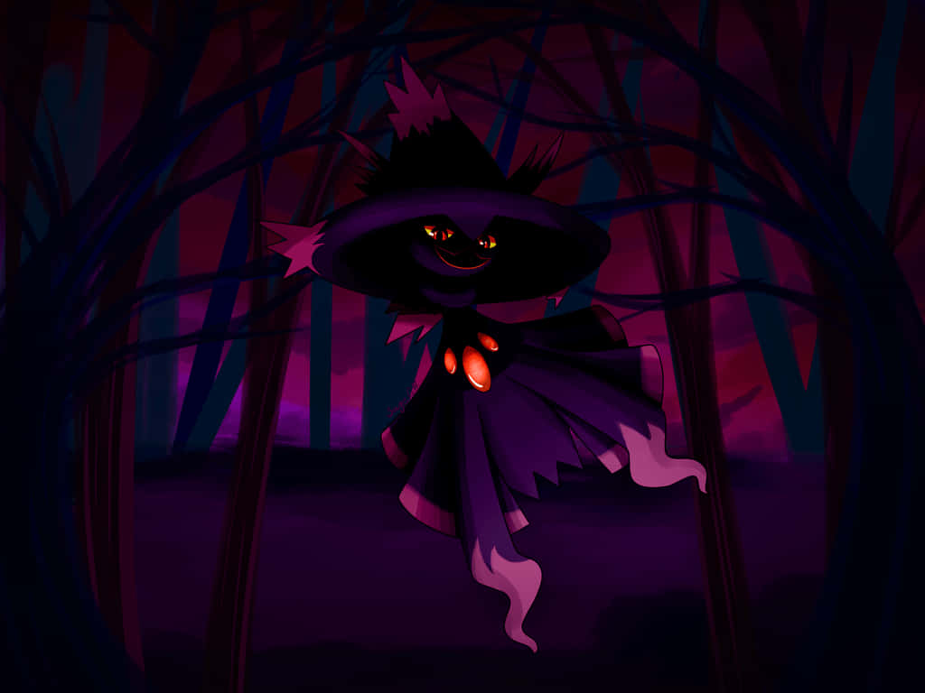 Mismagius, glowing purple, fiery eyes, SD Desktop Wallpaper