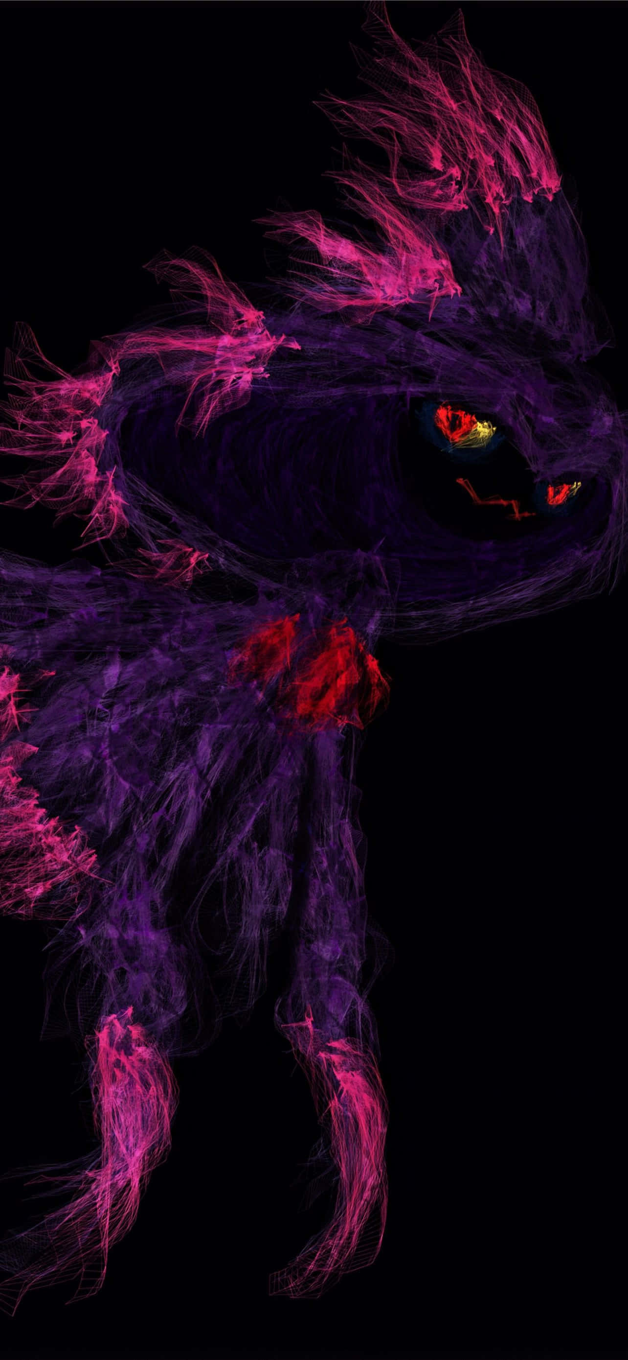 Mismagius, purple, pink, 2K Phone Wallpaper