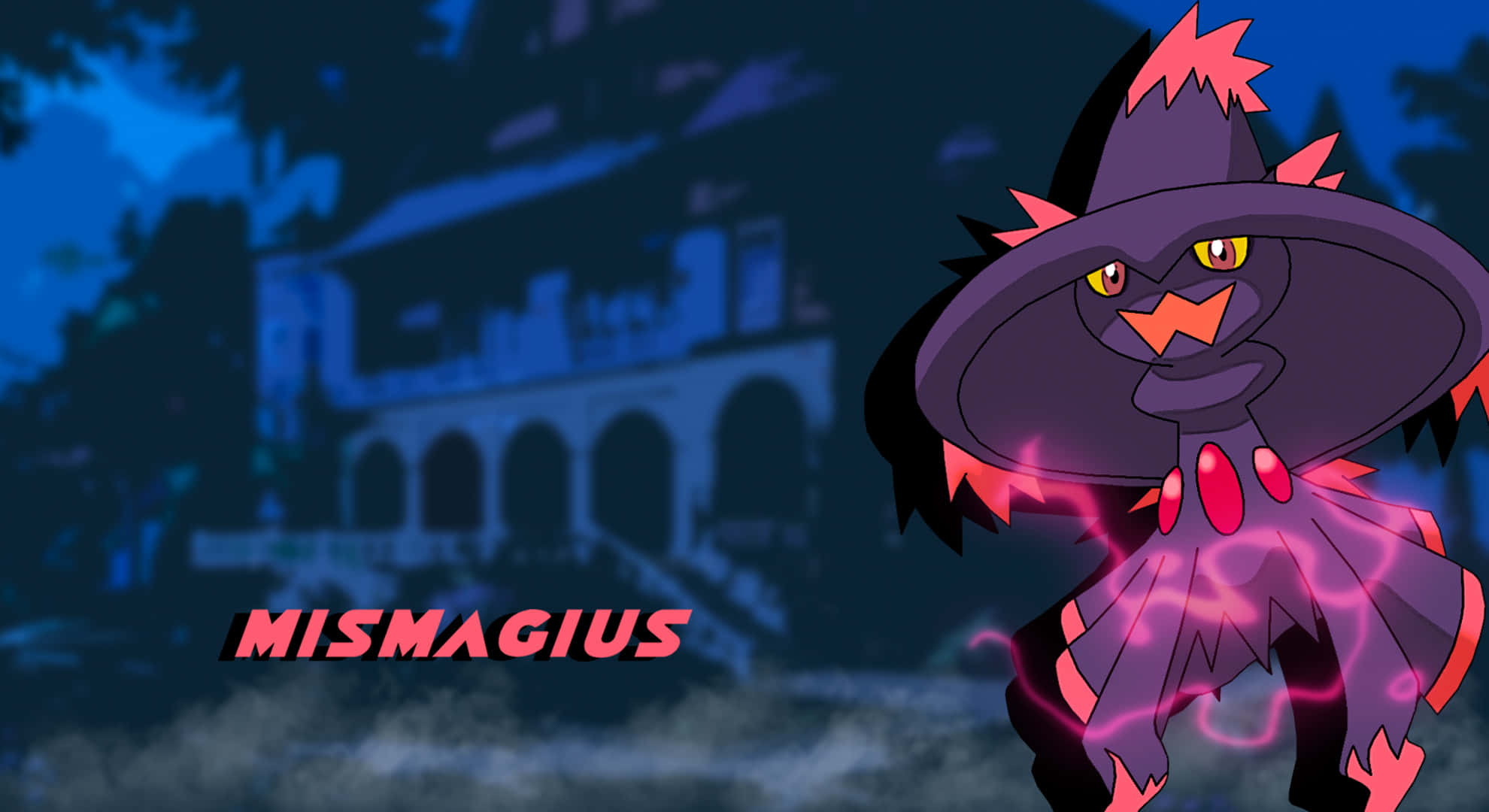 Mismagius, haunted mansion, night, Full HD Desktop Wallpaper