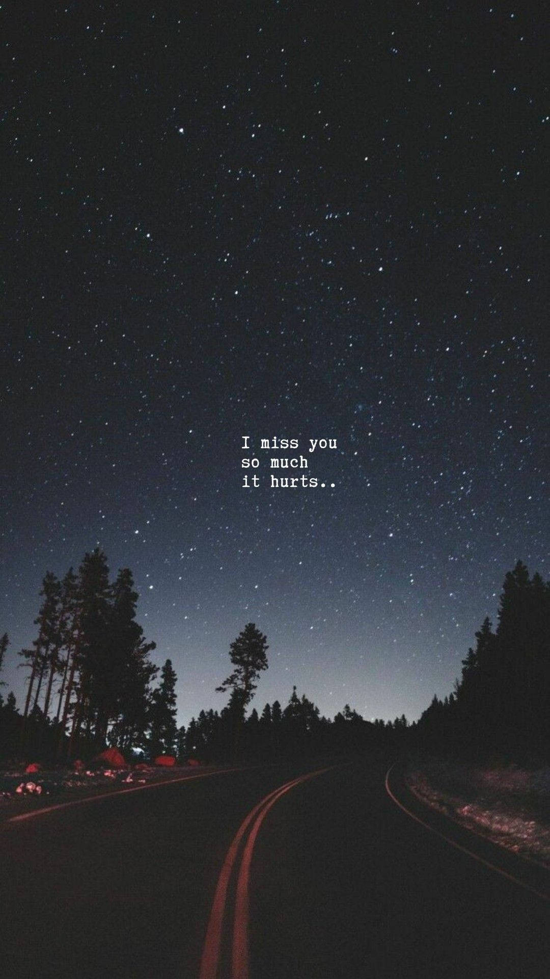 Missing You, night, starry sky, Full HD Phone Wallpaper