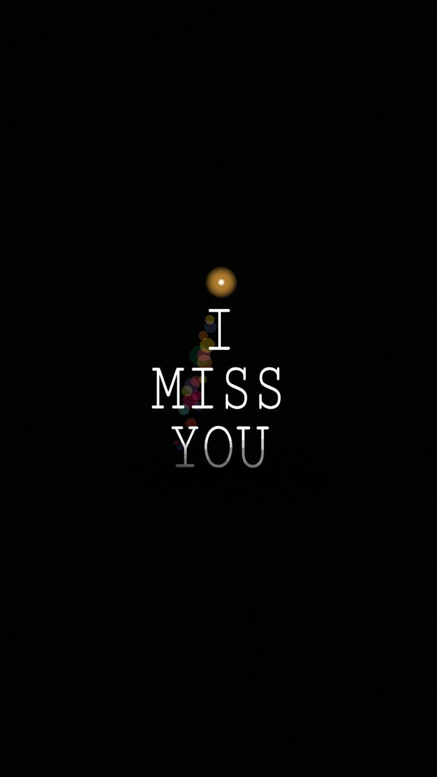 Missing You, black background, white text, HD Phone Wallpaper