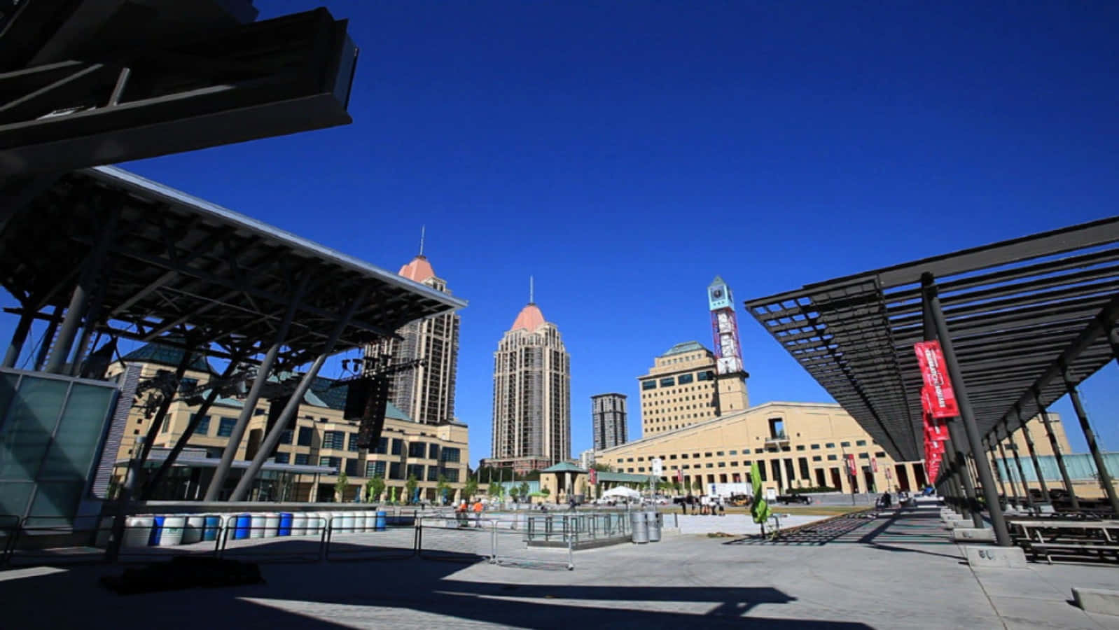 Mississauga, downtown skyline, modern urban plaza, HD Desktop Wallpaper
