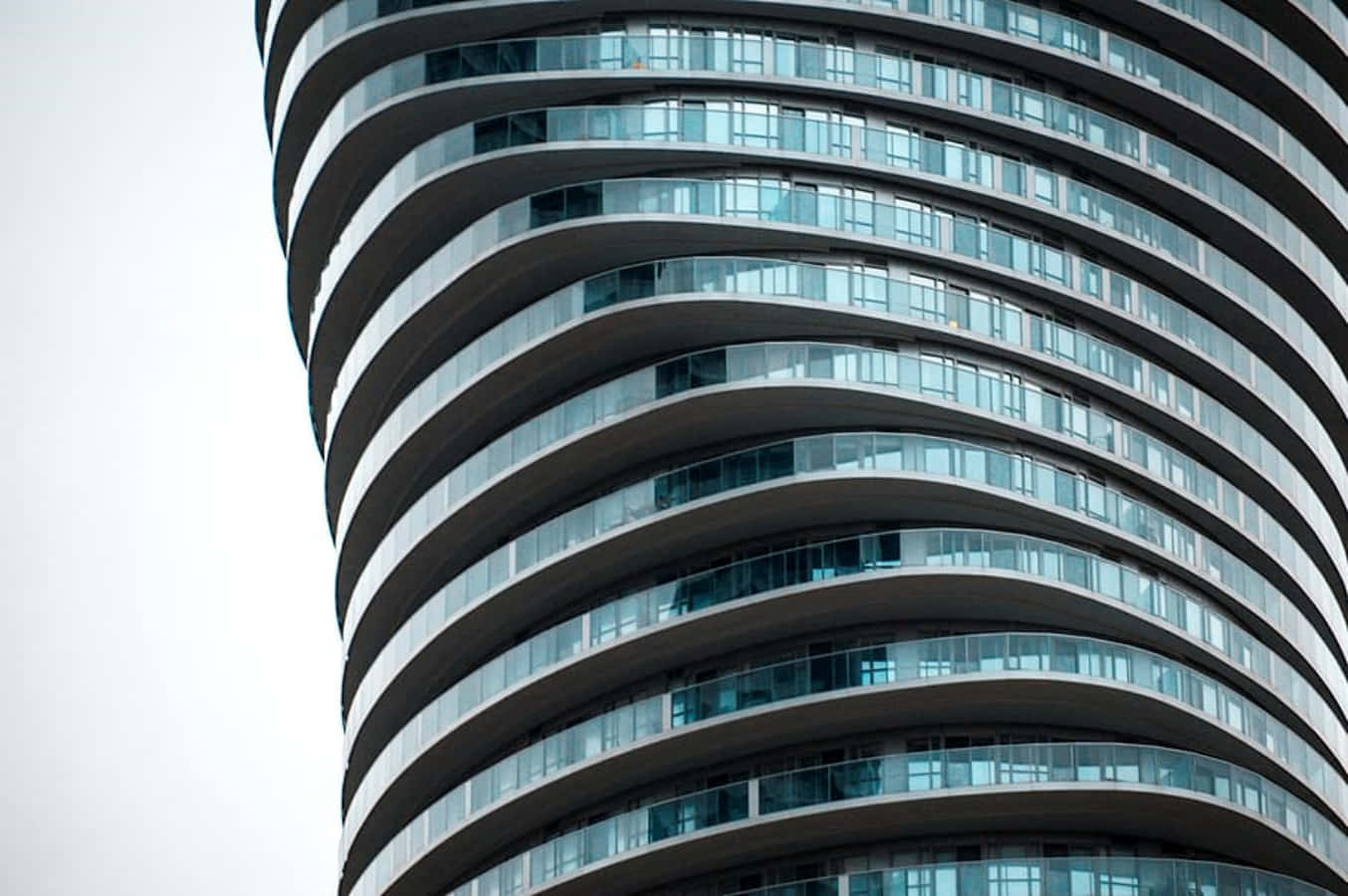 Mississauga, architectural curves, curved skyscraper, HD Desktop Wallpaper