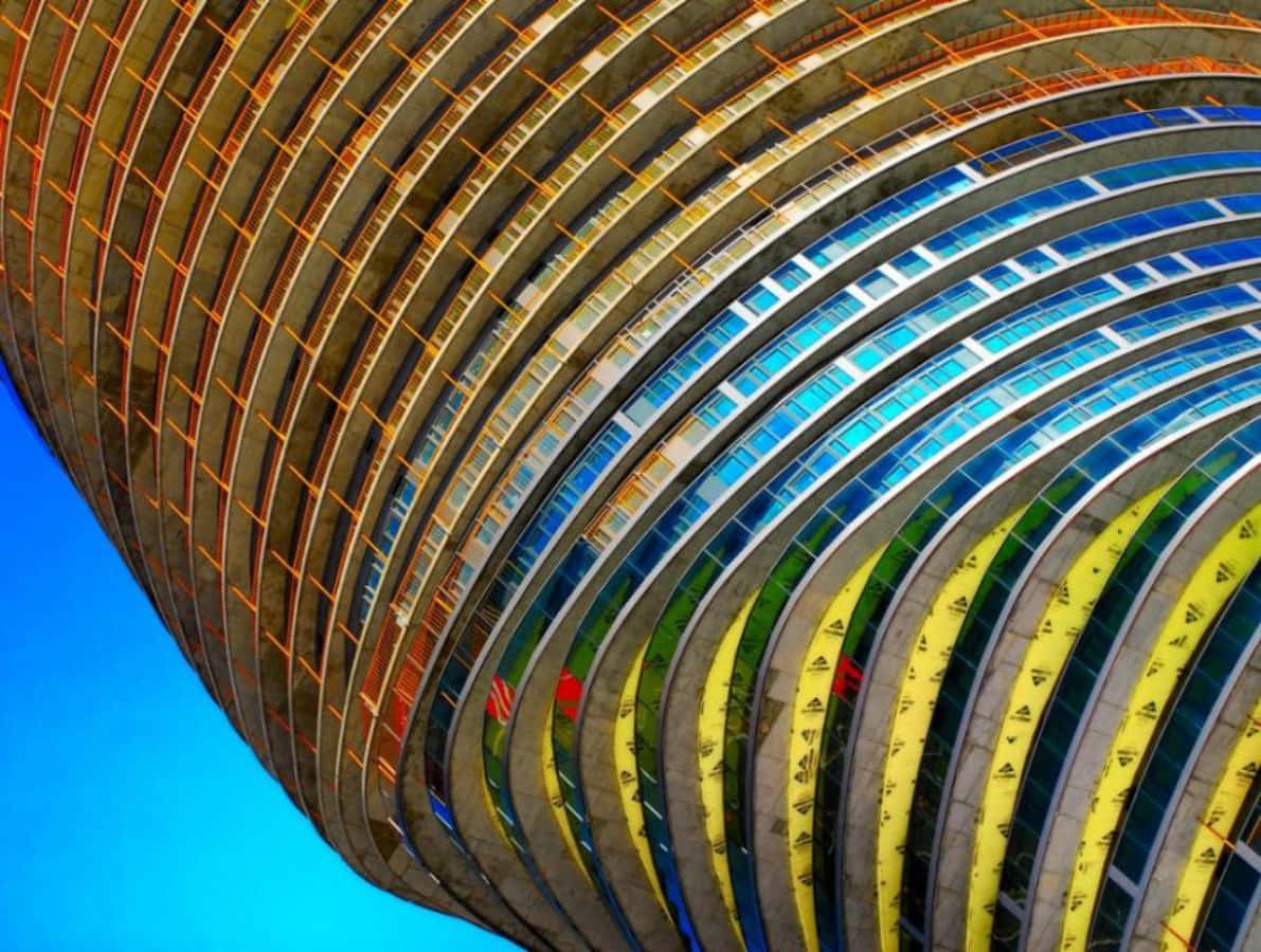 Mississauga, downtown skyscrapers, futuristic spiral skyscraper, SD Desktop Wallpaper