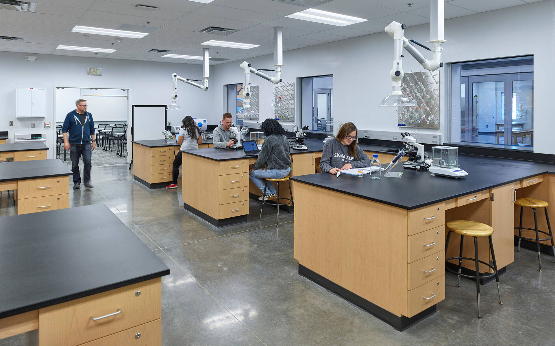 Missouri University Of Science And Technology, lab classroom, lab stations, Full HD Desktop Wallpaper