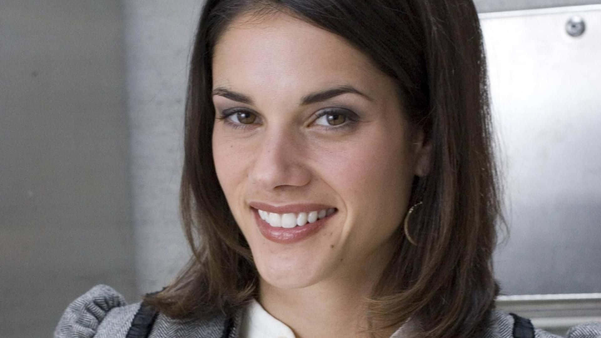 Missy Peregrym, dark hair, hoop earrings, Full HD Desktop Wallpaper