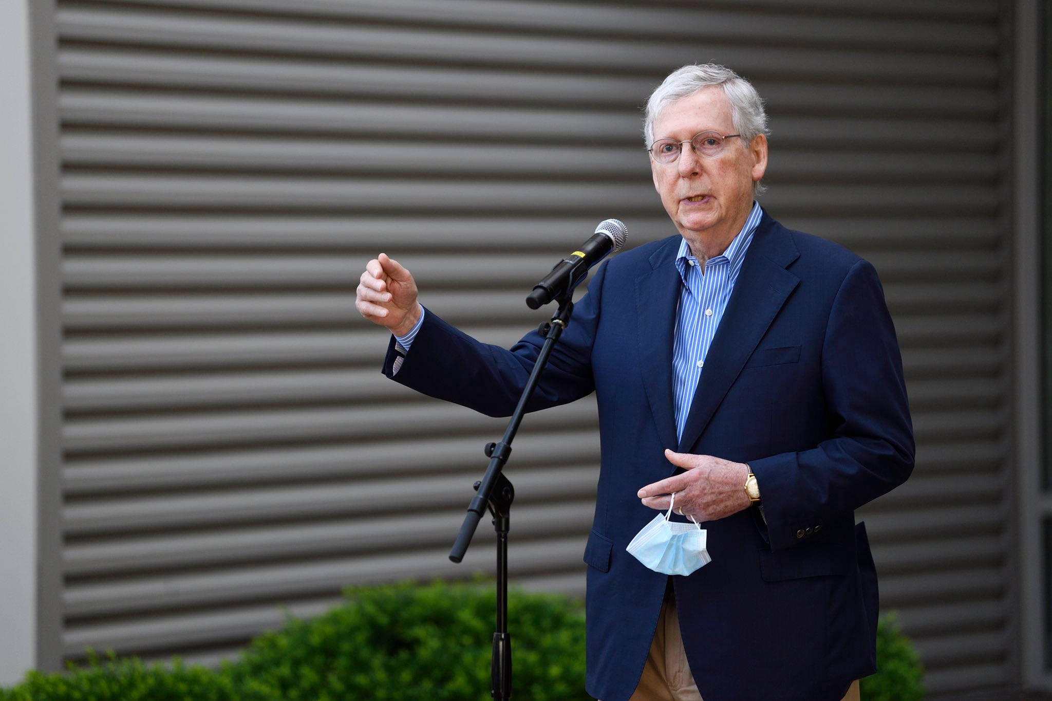 Mitch McConnell, navy blazer, glasses, Full HD Desktop Wallpaper