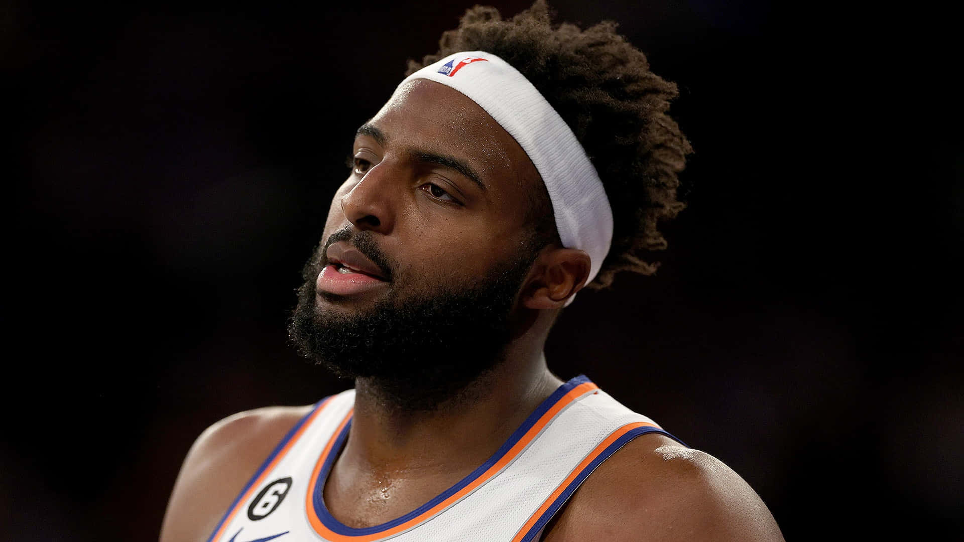 Mitchell Robinson, basketball player, beard, Full HD Desktop Wallpaper