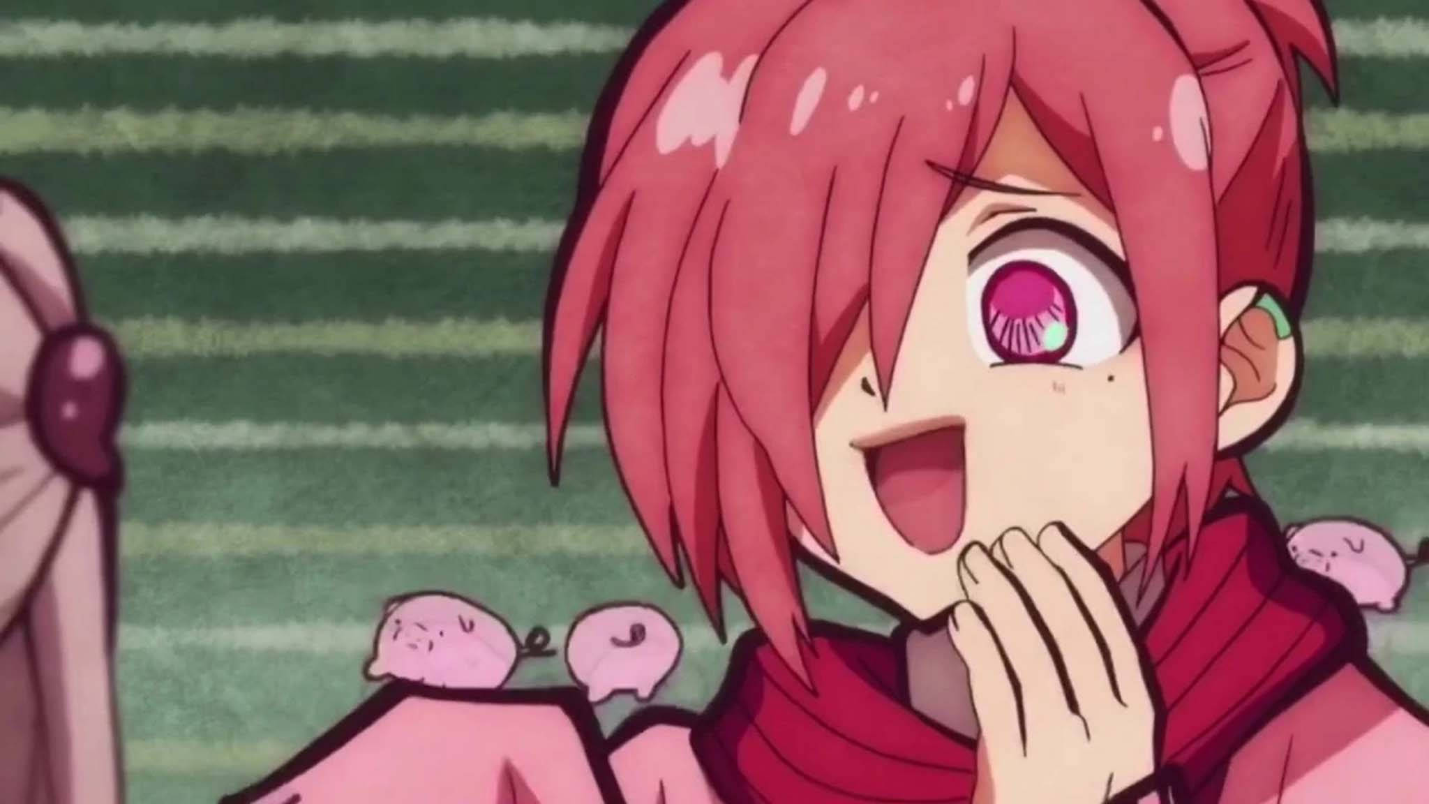 Mitsuba Sousuke, pink hair, pink eyes, Full HD Desktop Wallpaper