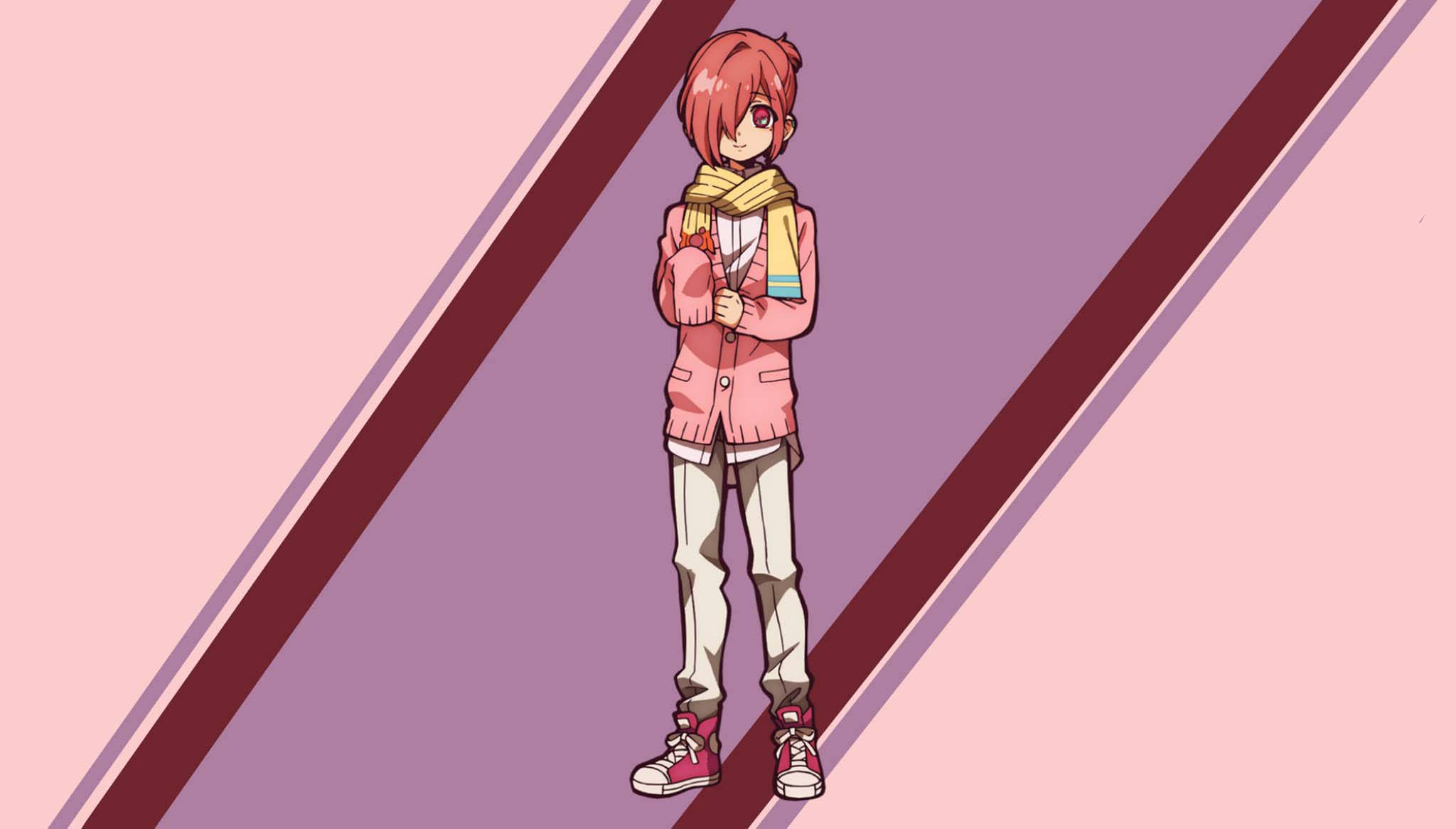 Mitsuba Sousuke, pink-haired anime girl, pink jacket, Full HD Desktop Wallpaper