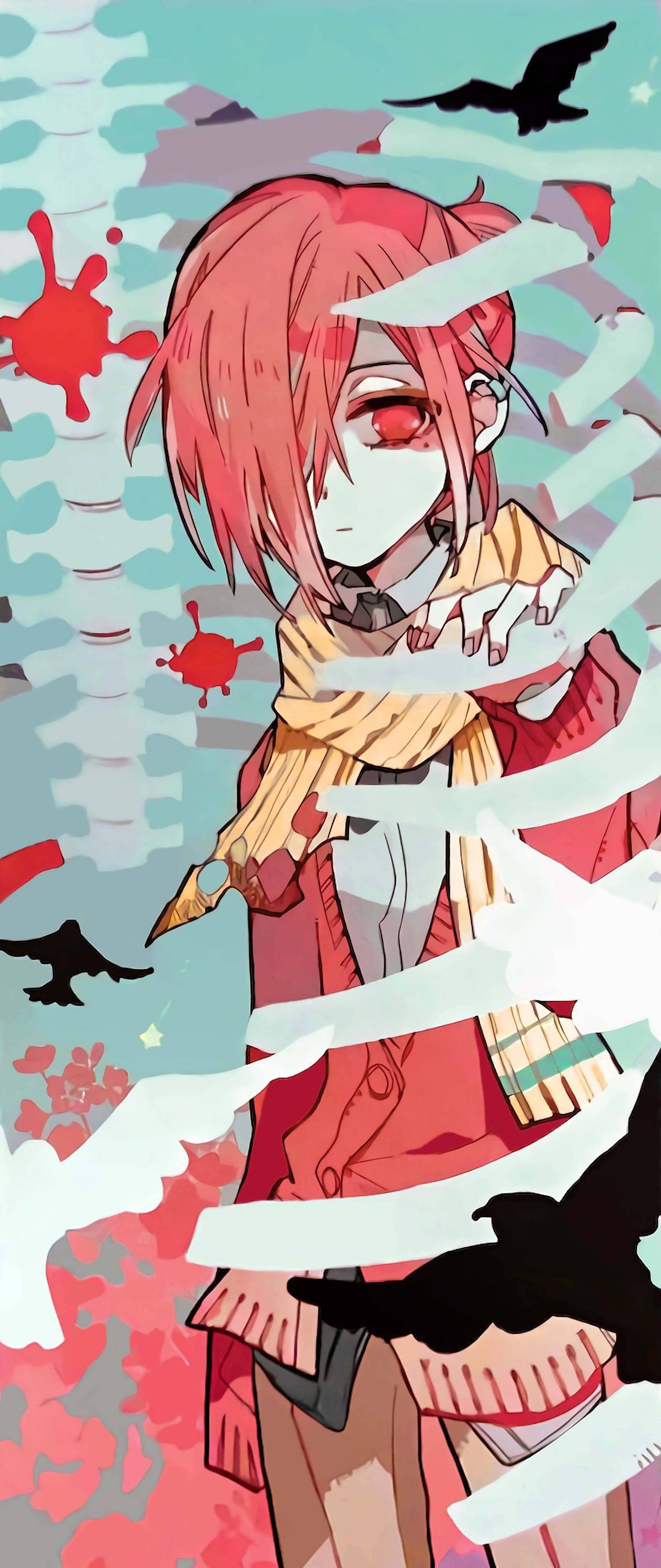 Mitsuba Sousuke, red-haired, red eyes, 4K Phone Wallpaper