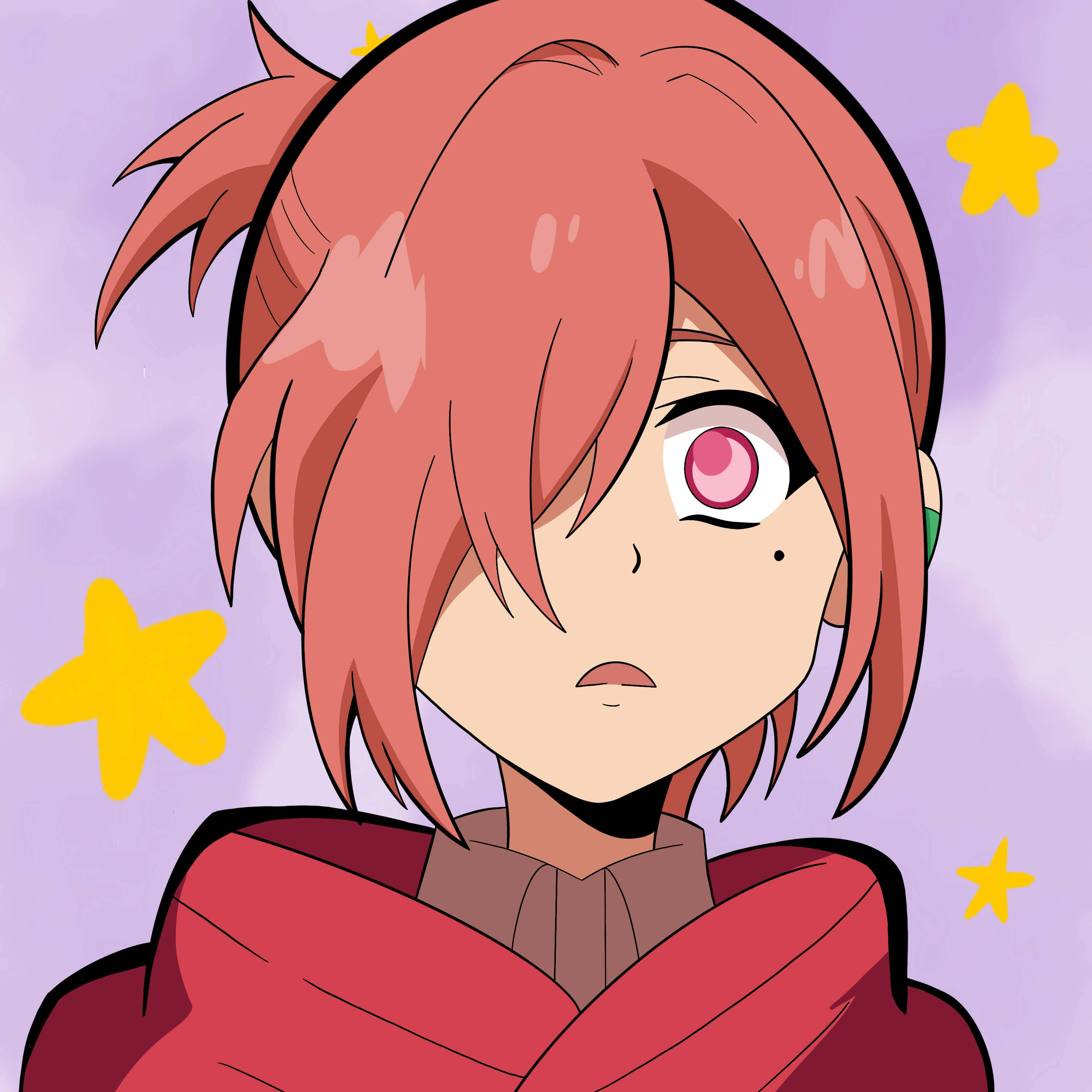 Mitsuba Sousuke, pink-haired, one visible pink eye, 2K Desktop Wallpaper