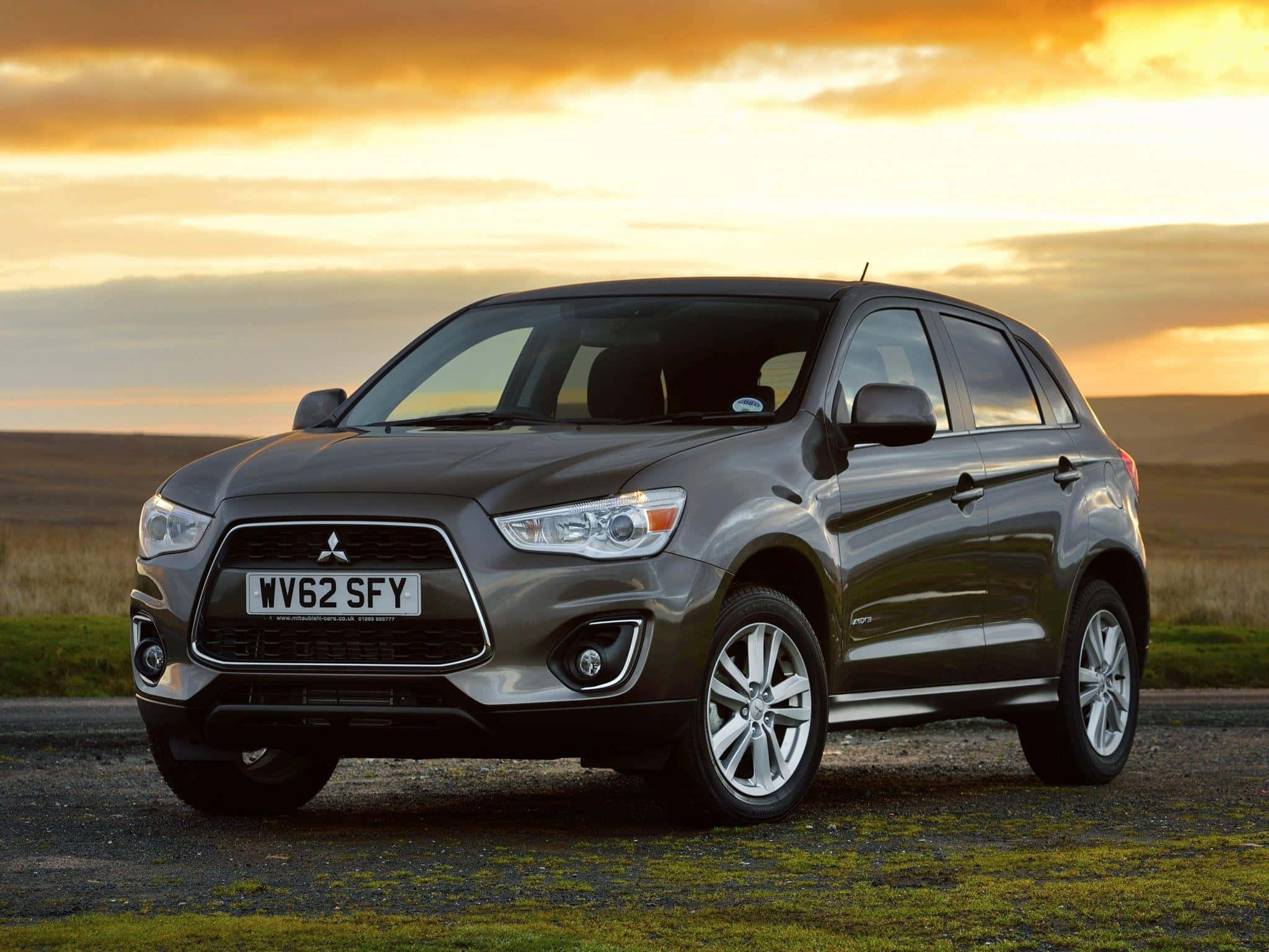 Mitsubishi ASX, gray, gravel road, Full HD Desktop Wallpaper