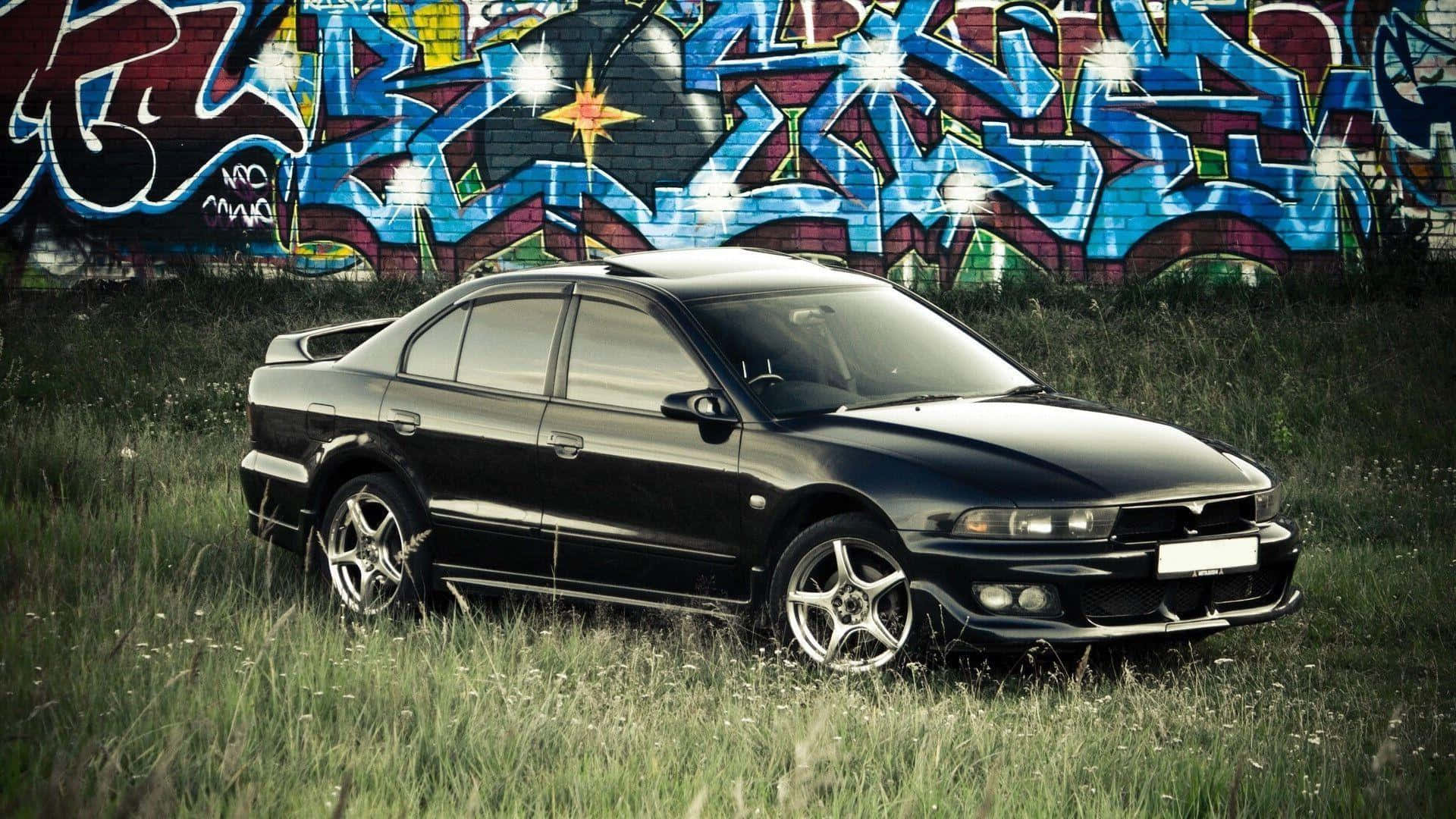 Mitsubishi Galant, sleek, black, Full HD Desktop Wallpaper
