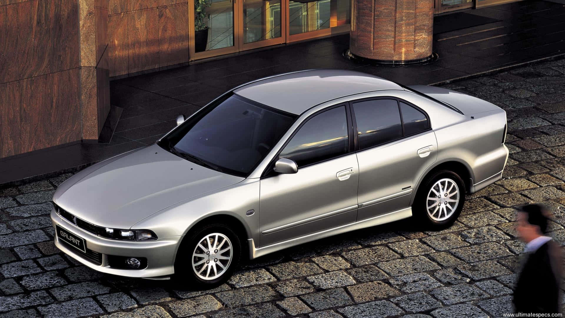 Mitsubishi Galant, silver, sedan, Full HD Desktop Wallpaper
