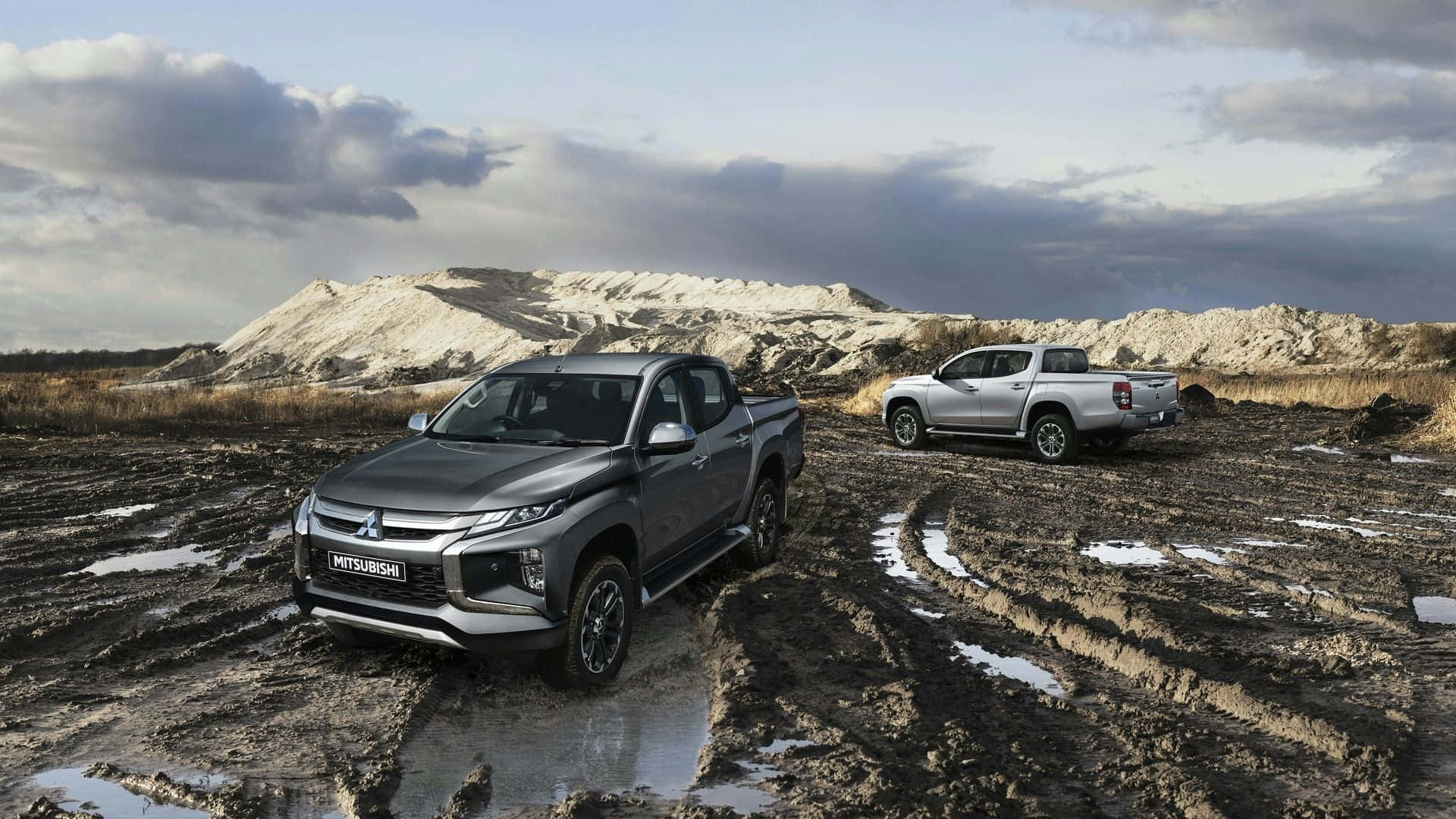 Mitsubishi L200, off road adventure, muddy terrain, Full HD Desktop Wallpaper