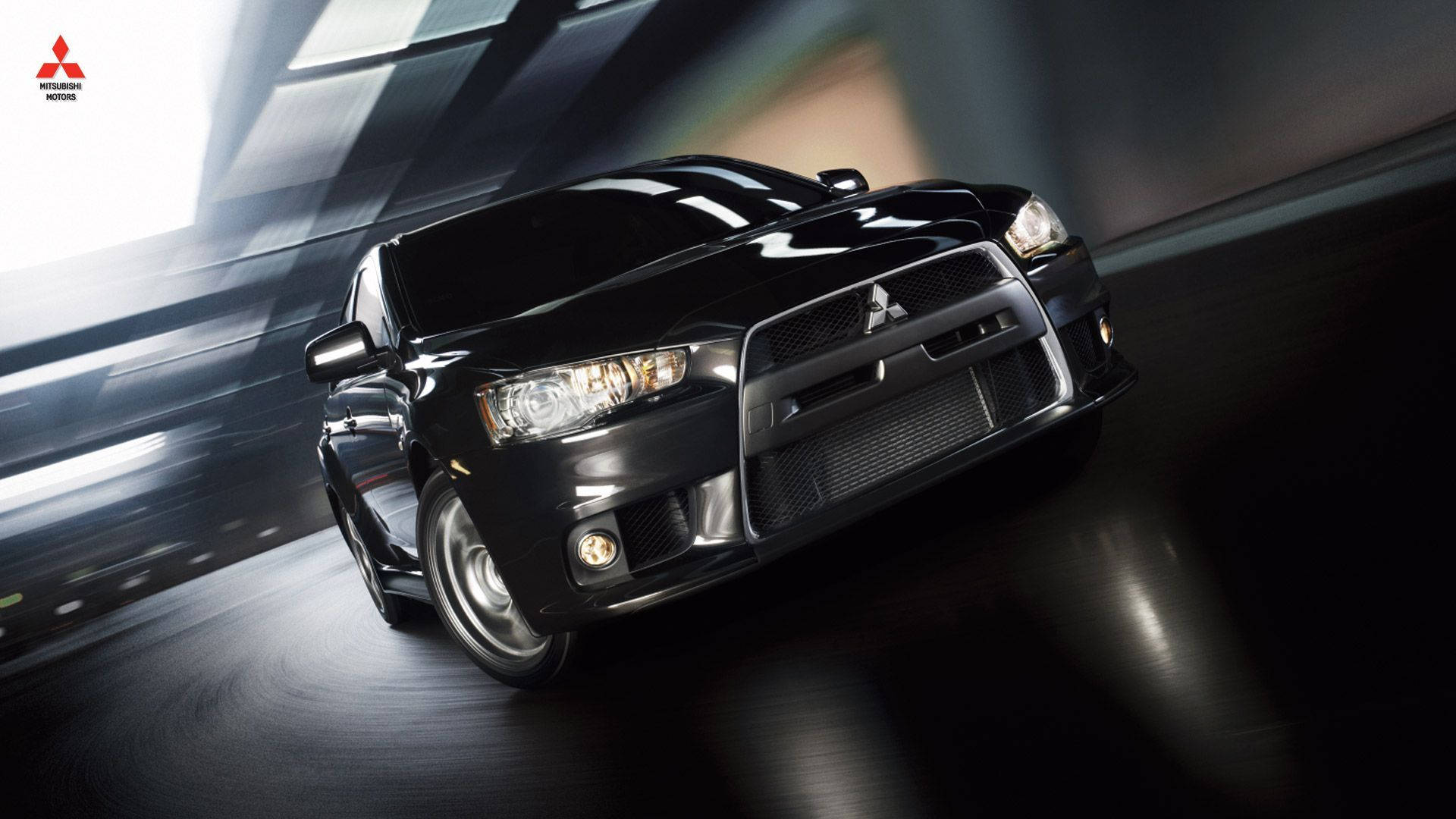 Mitsubishi Lancer Evolution, black, drifting, Full HD Desktop Wallpaper