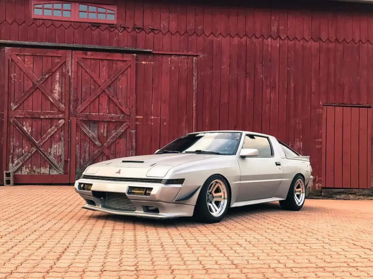 Mitsubishi Starion, silver, sunset, SD Desktop Wallpaper